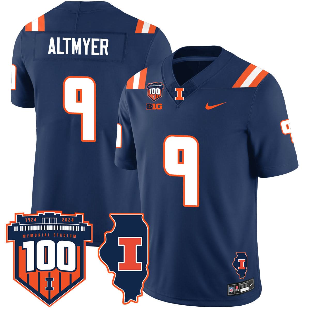 Illinois Football Vapor Jersey