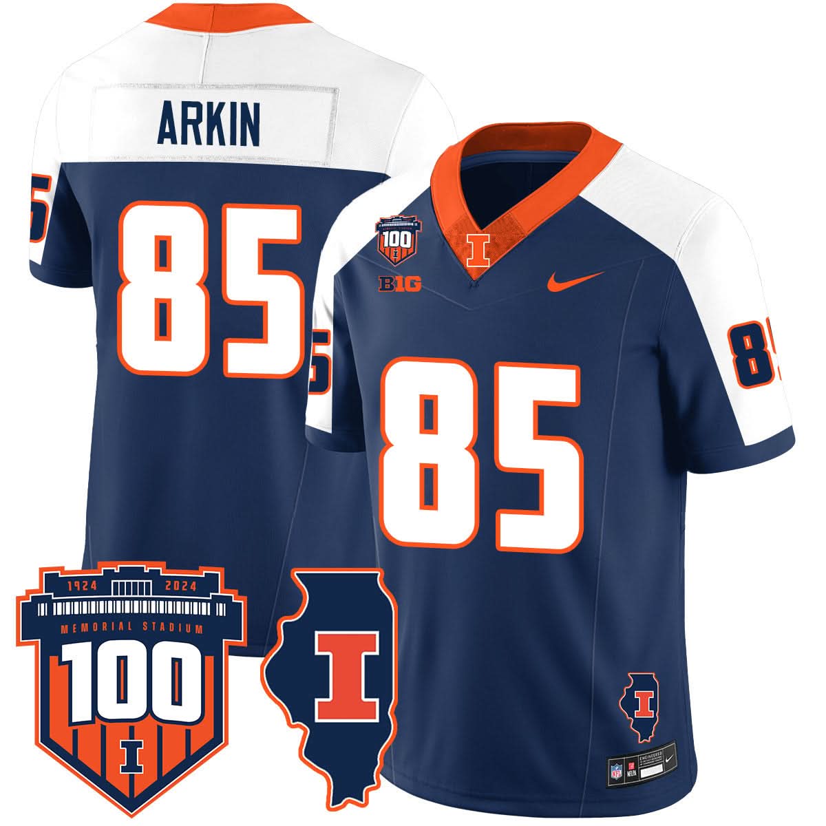 Illinois Football Vapor Jersey