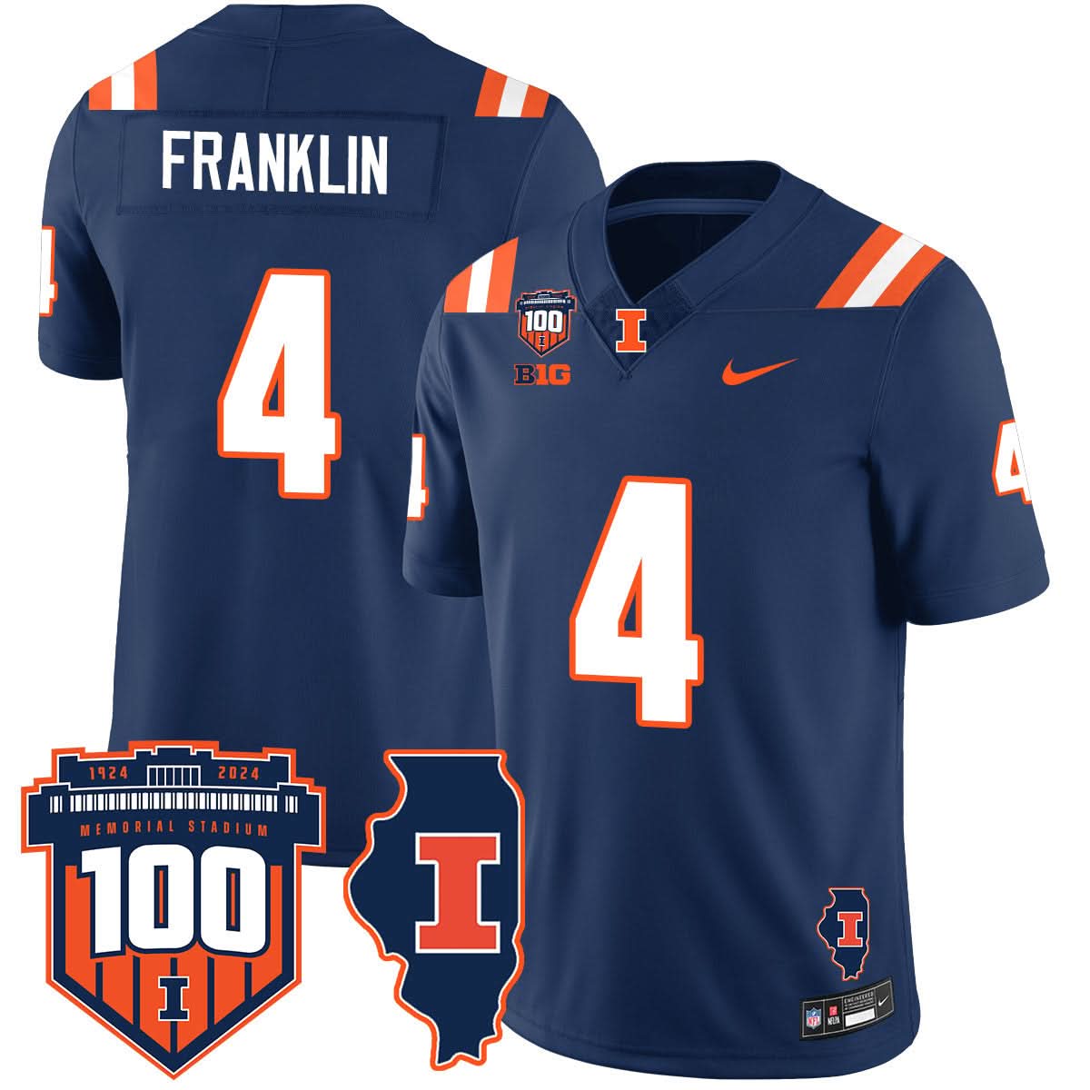Illinois Football Vapor Jersey