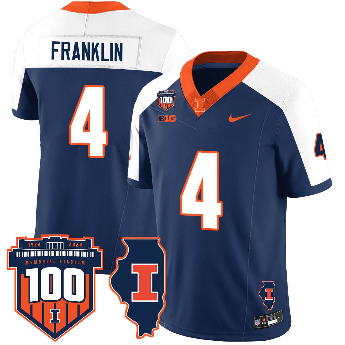 Illinois Football Vapor Jersey