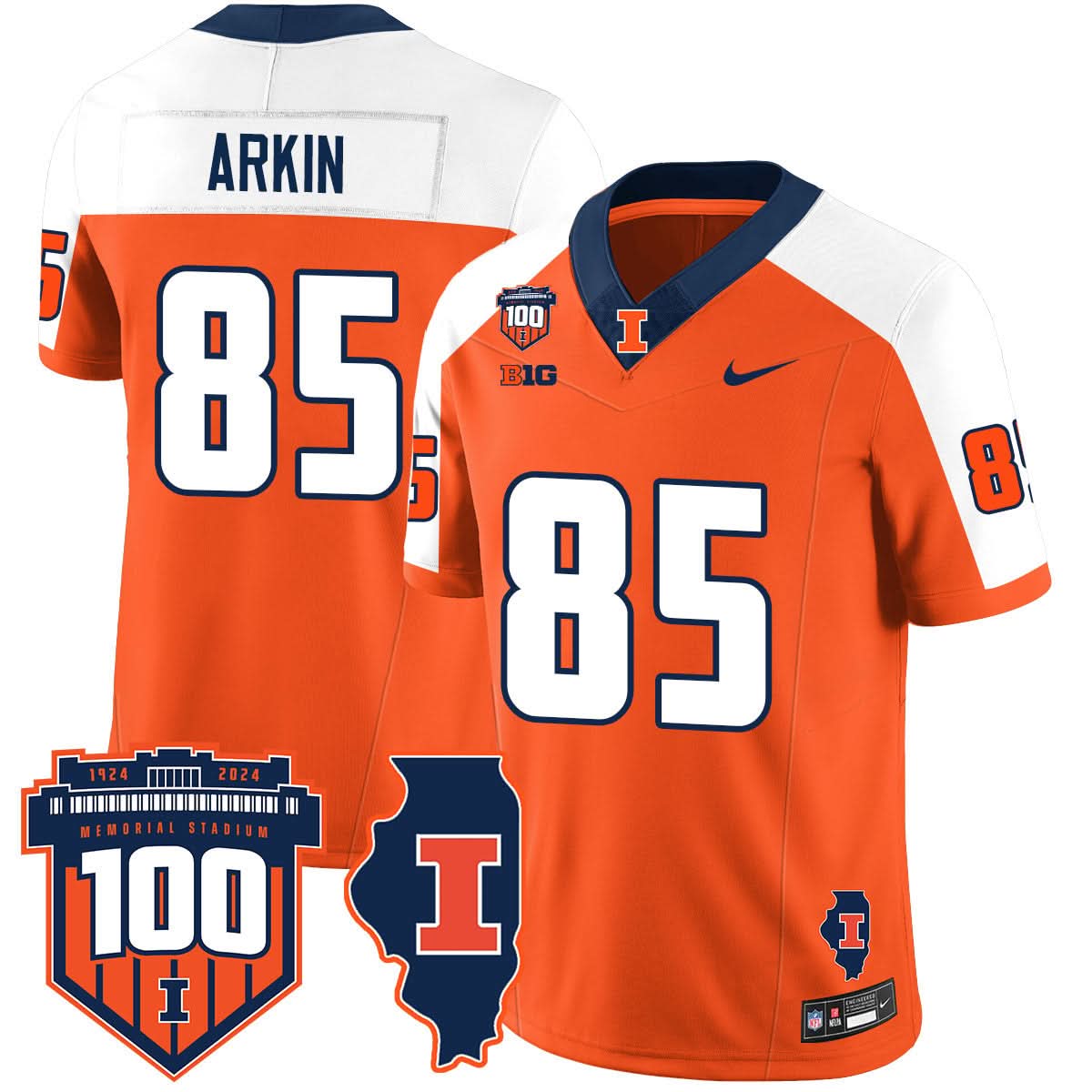 Illinois Football Vapor Jersey
