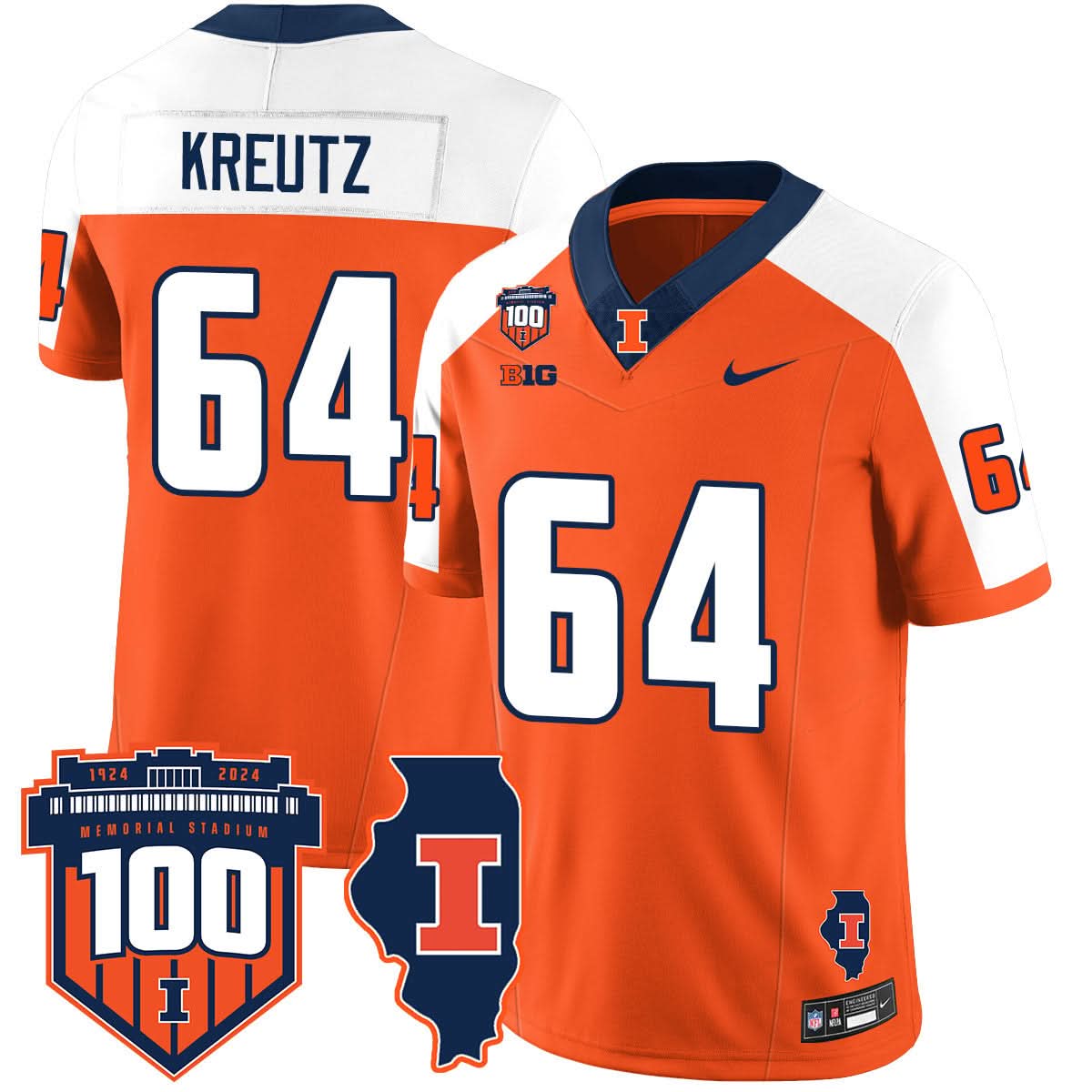 Illinois Football Vapor Jersey