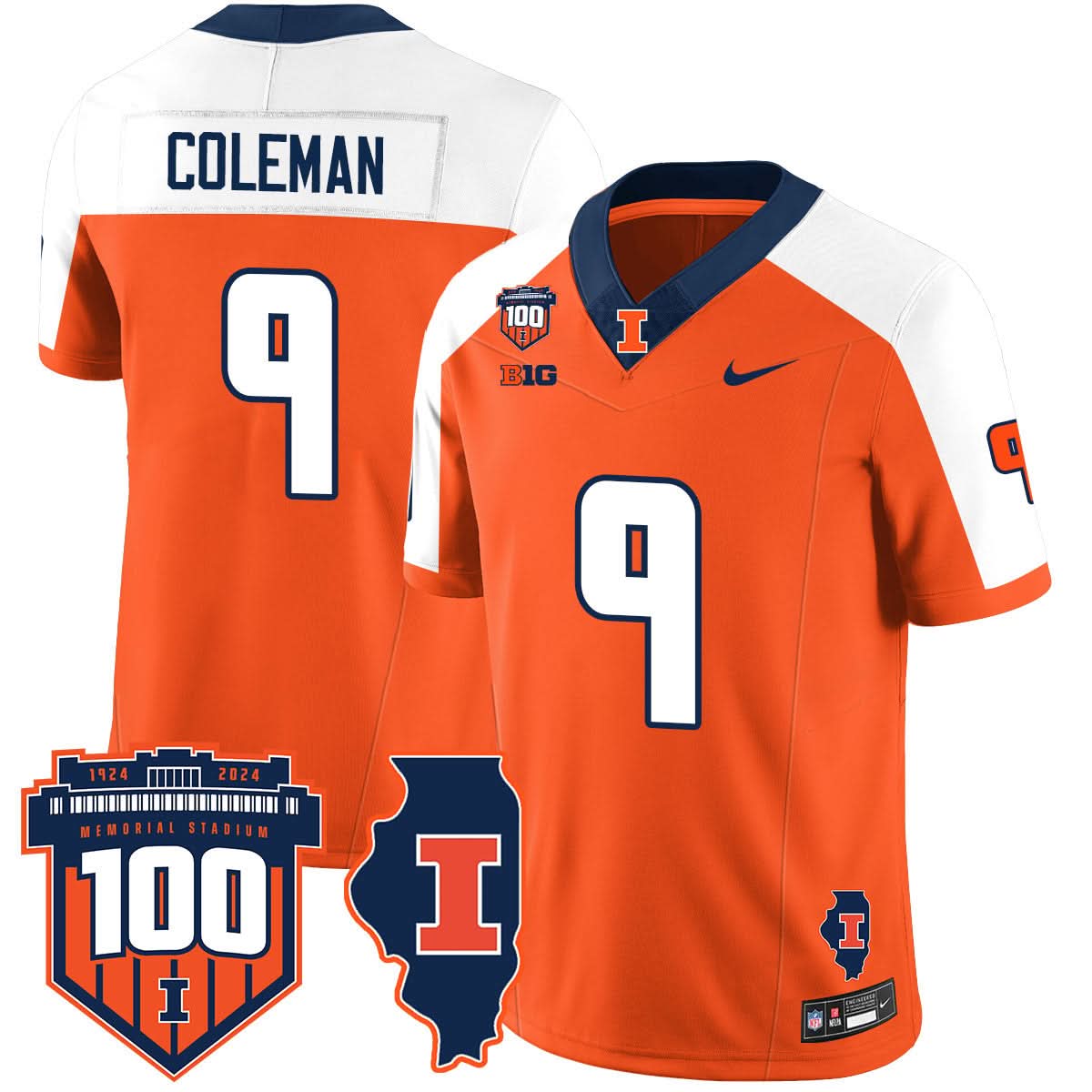Illinois Football Vapor Jersey