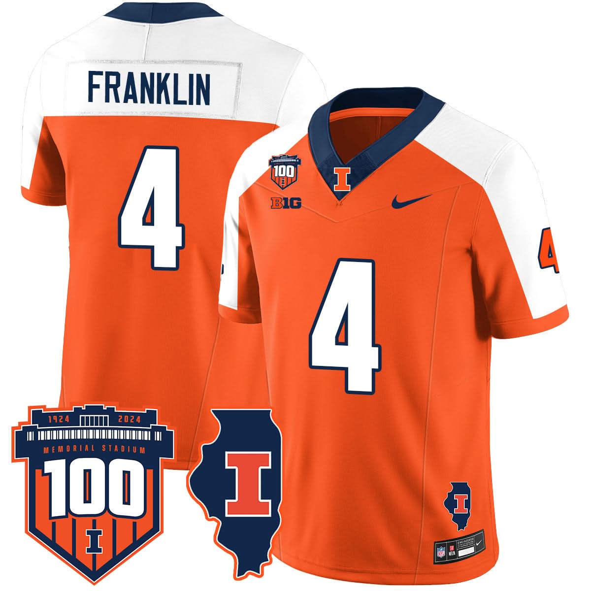 Illinois Football Vapor Jersey