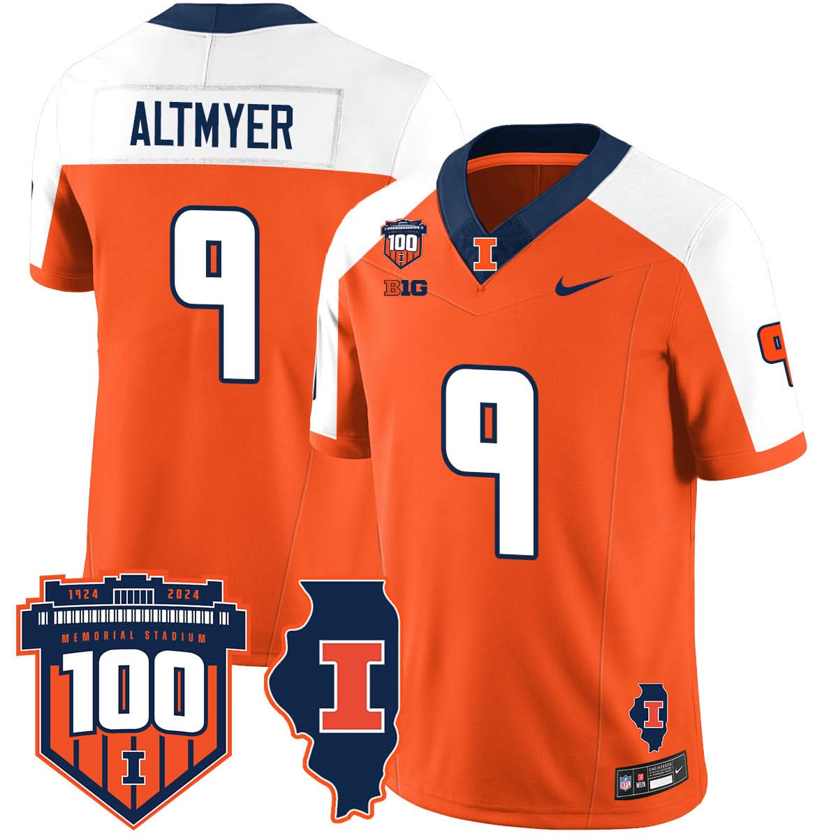 Illinois Football Vapor Jersey