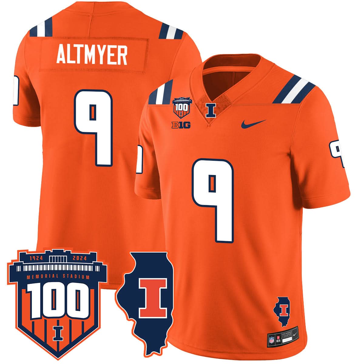 Illinois Football Vapor Jersey