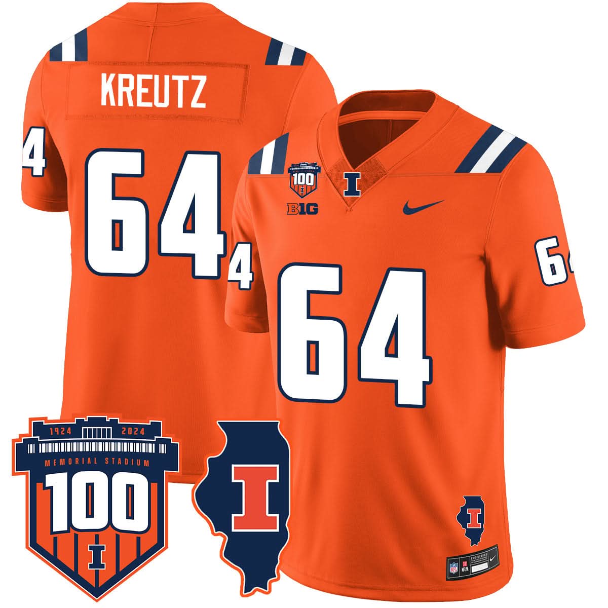 Illinois Football Vapor Jersey