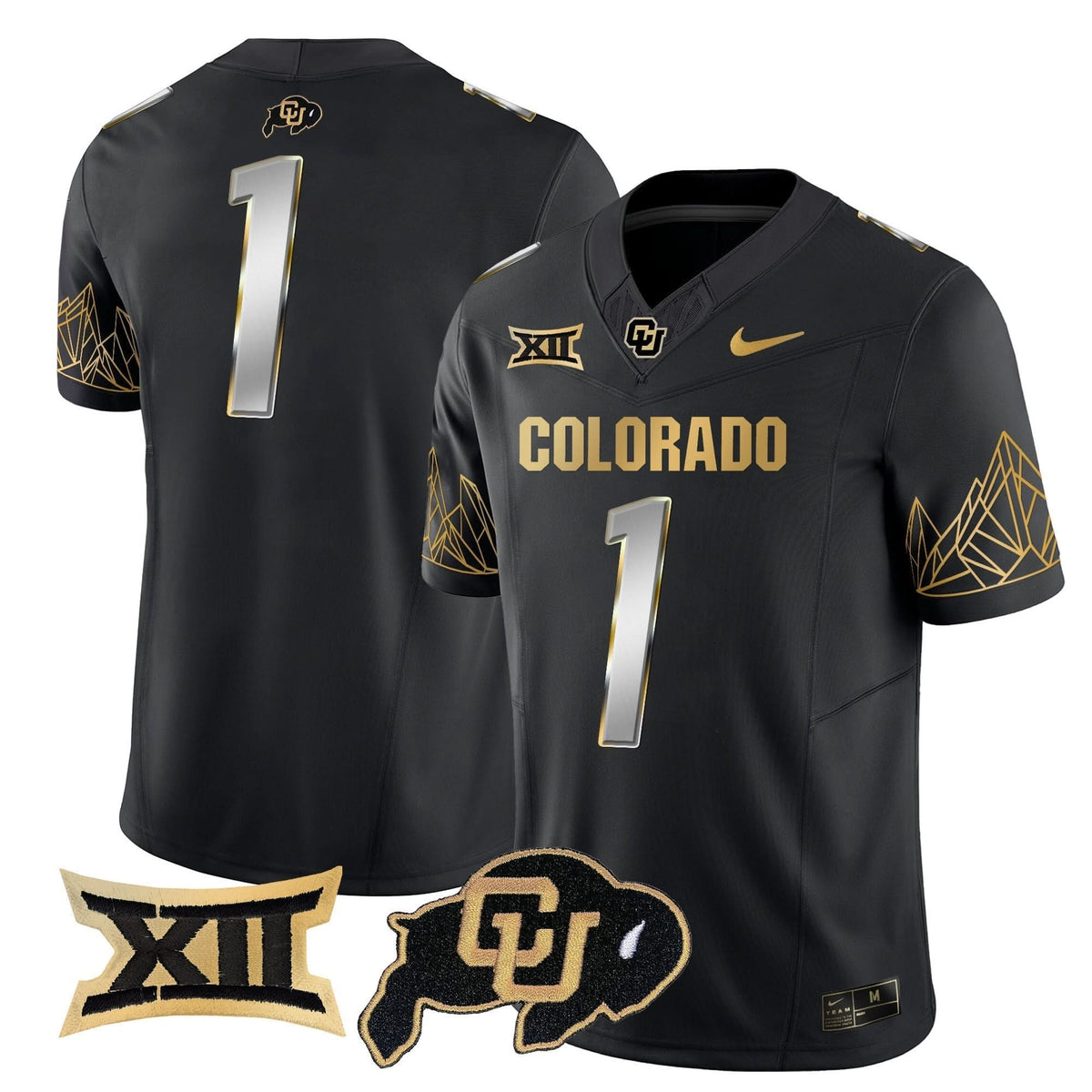 CB Big 12 XII Patch Gold Vapor Limited Jersey