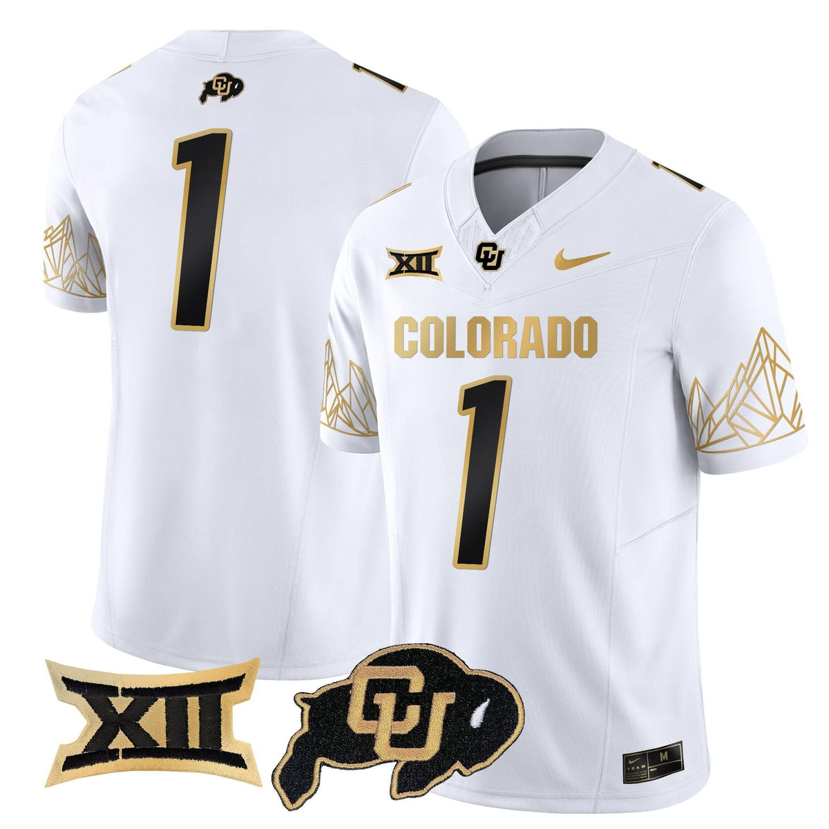 CB Big 12 XII Patch Gold Vapor Limited Jersey