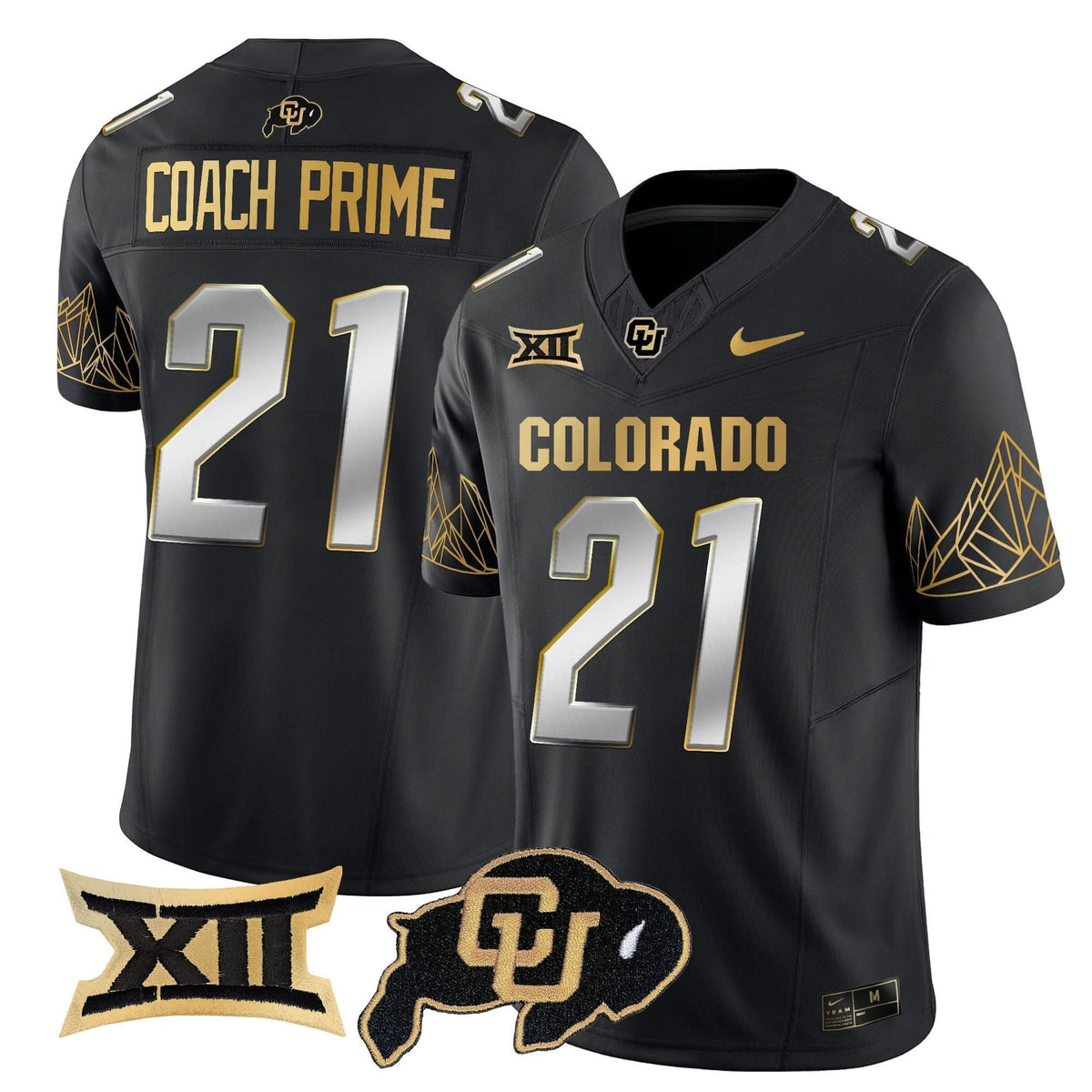 CB Big 12 XII Patch Gold Vapor Limited Jersey
