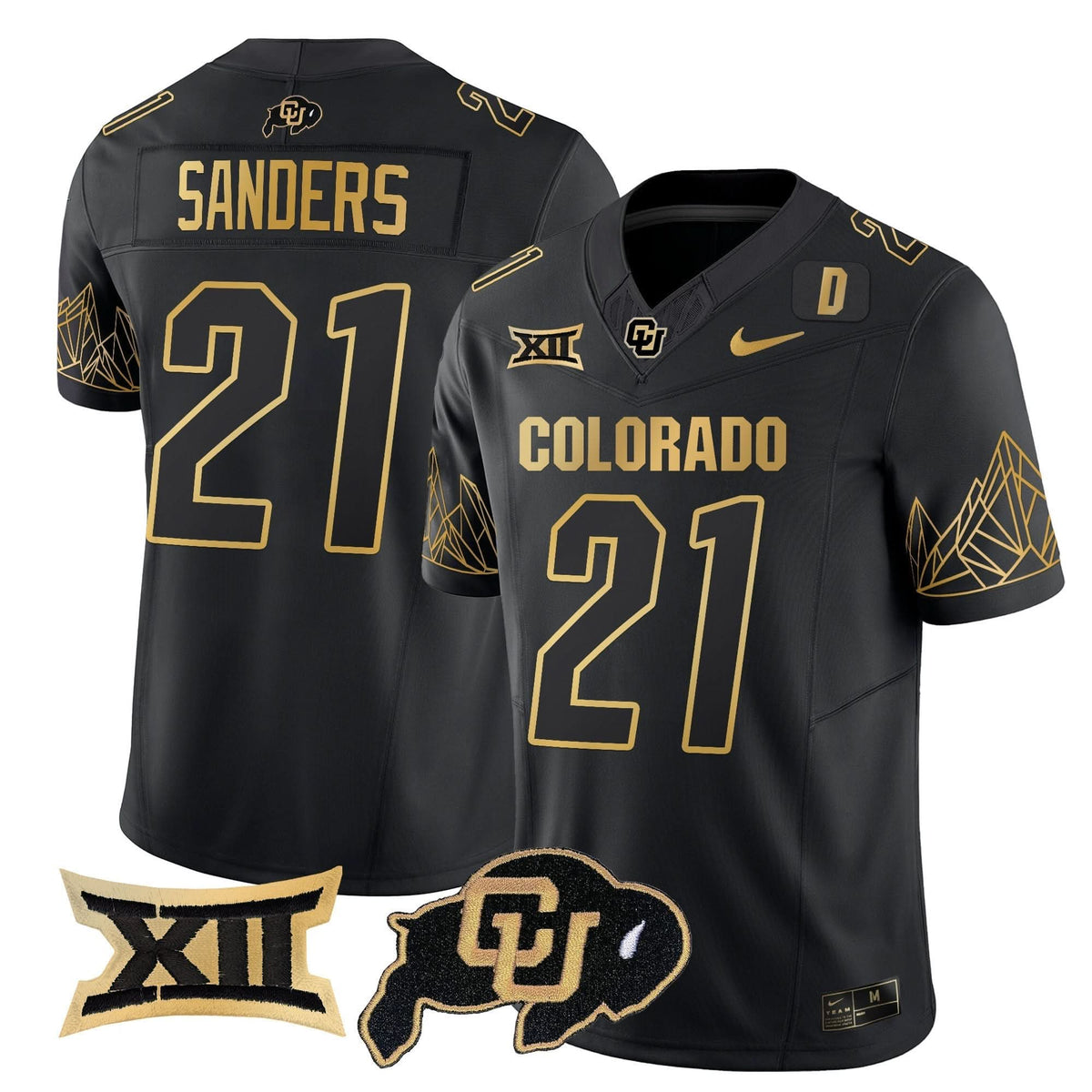 CB Big 12 XII Patch Gold Vapor Limited Jersey