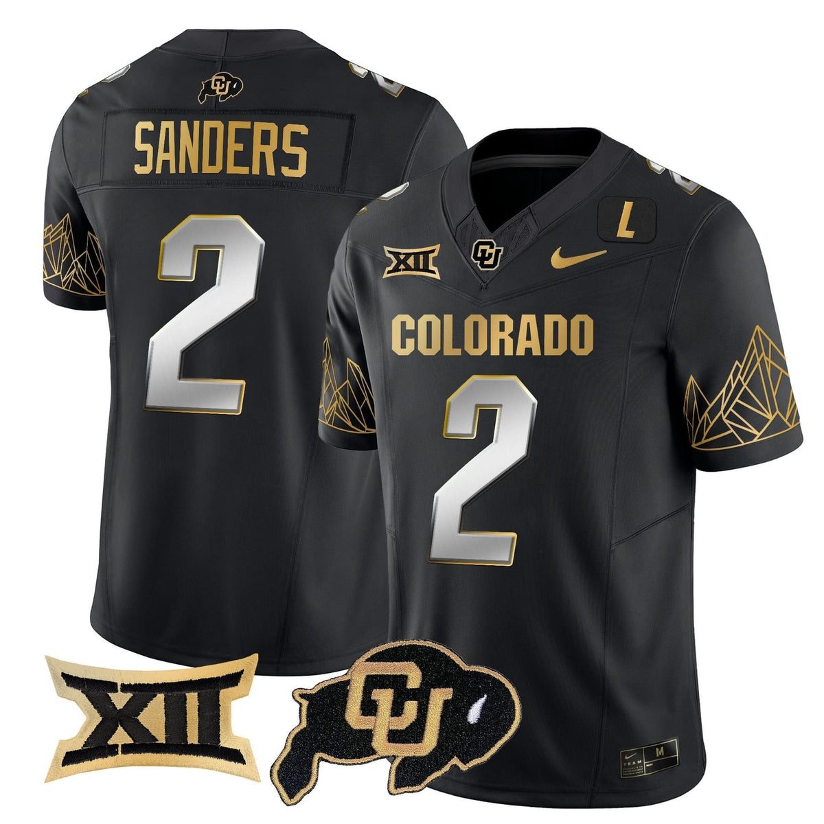 CB Big 12 XII Patch Gold Vapor Limited Jersey