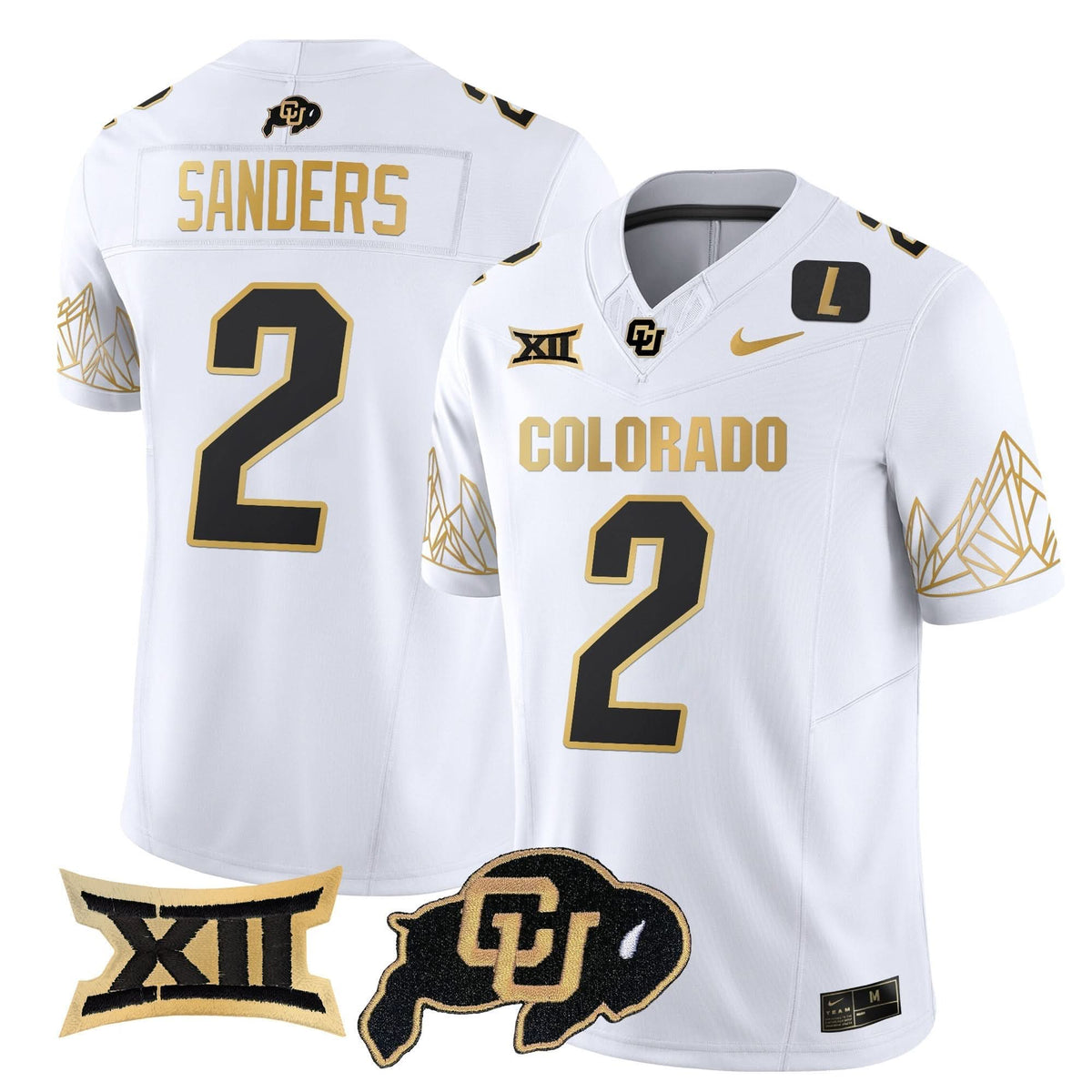 CB Big 12 XII Patch Gold Vapor Limited Jersey