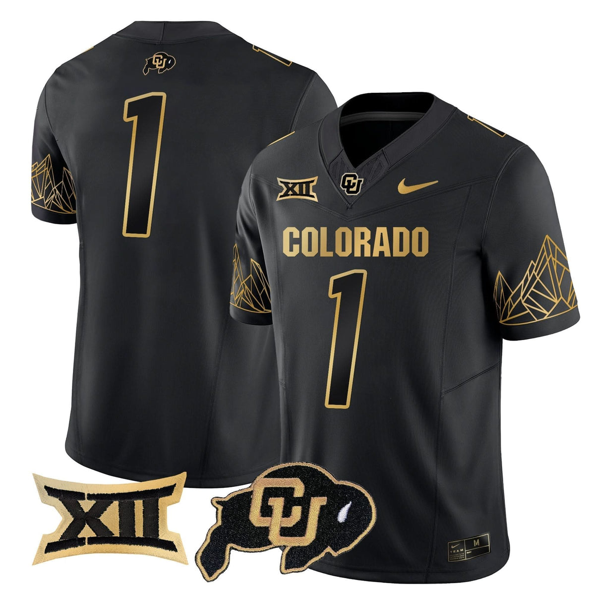 CB Big 12 XII Patch Gold Vapor Limited Jersey