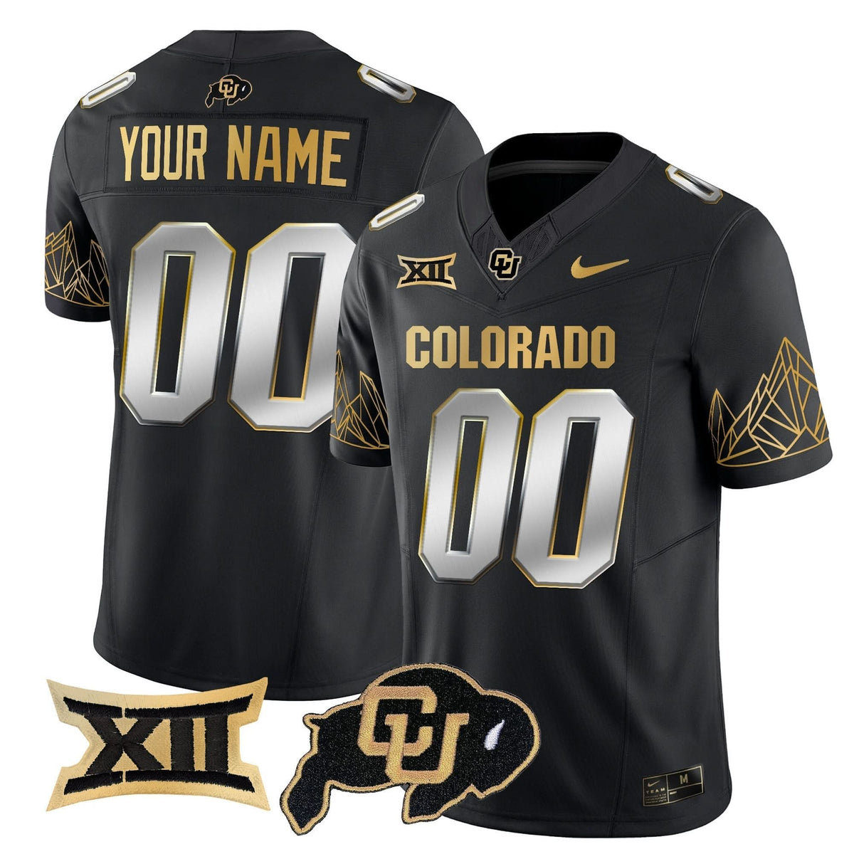 CB Big 12 XII Patch Gold Vapor Limited Custom Jersey