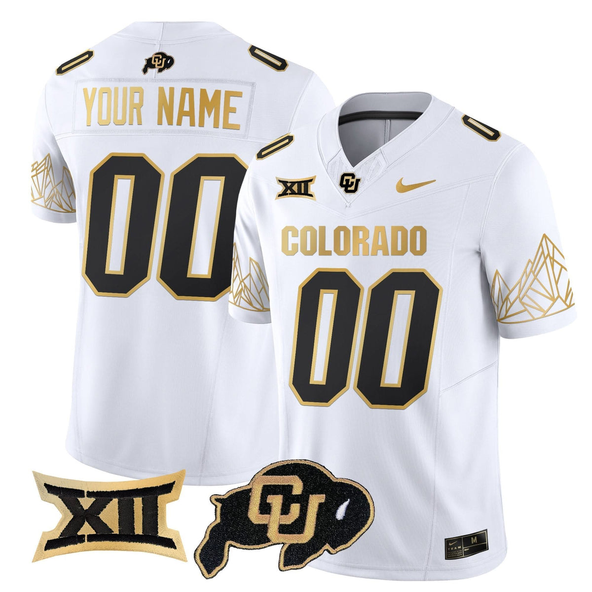 CB Big 12 XII Patch Gold Vapor Limited Custom Jersey