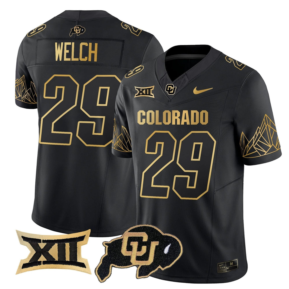 CB Big 12 XII Patch Gold Vapor Limited Jersey