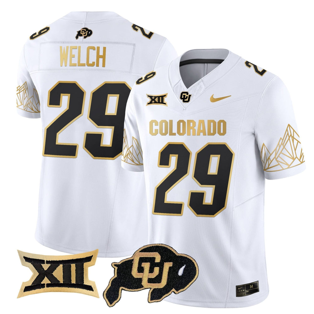 CB Big 12 XII Patch Gold Vapor Limited Jersey