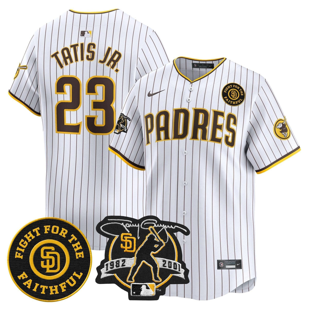 SDP Tony Gwynn & Faithful Patch Vapor Premier Limited Jersey – Stitched