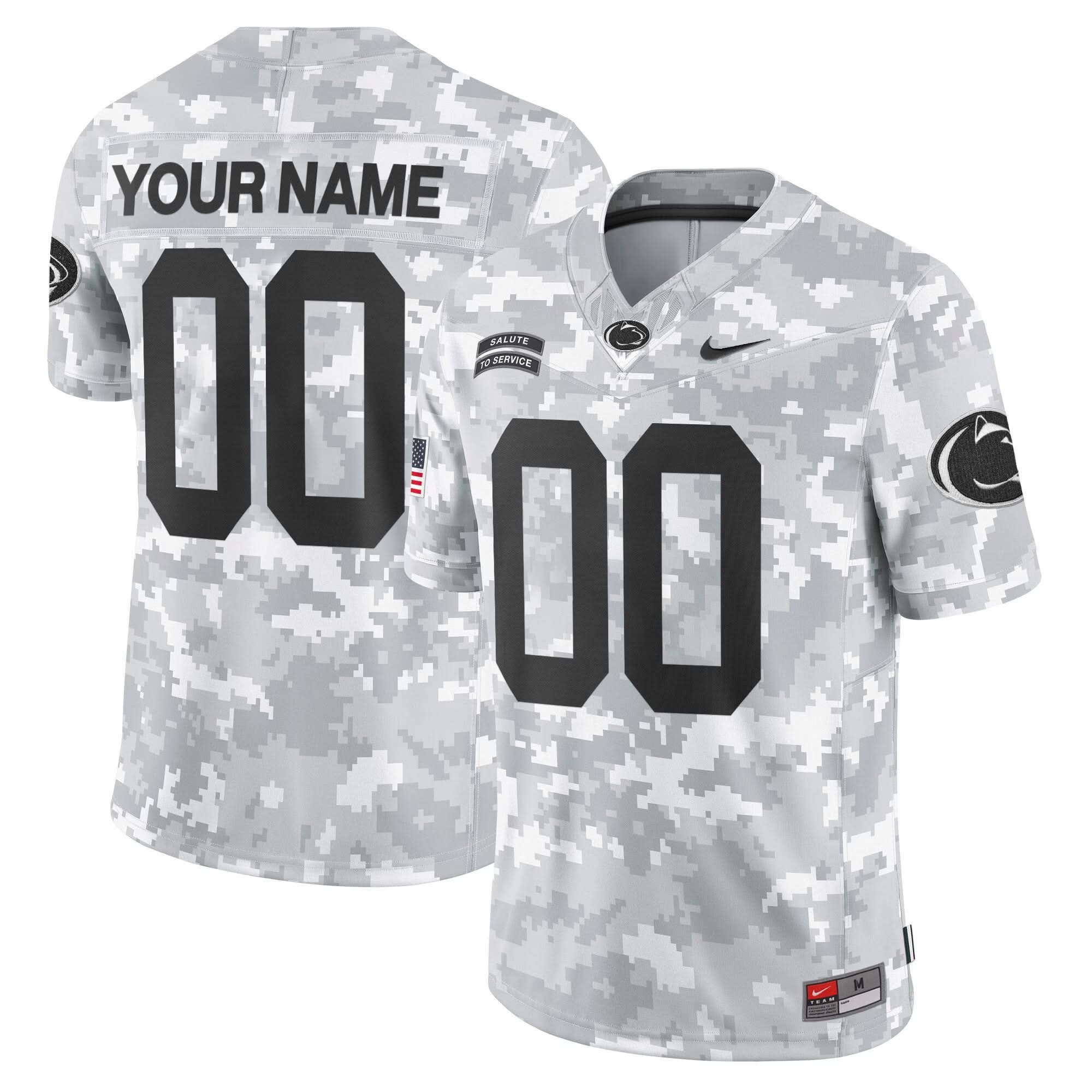 PSU 2024 Salute to Service Vapor Limited Custom Jersey - Arctic Camo