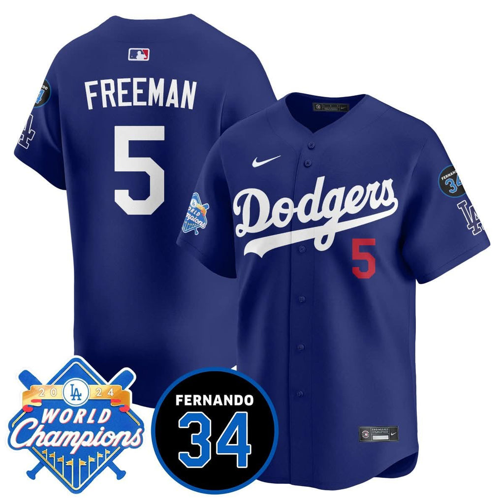 LA LAD - World Series Champions 2024/Fernando Valenzuela Memorial Jersey - Stitched
