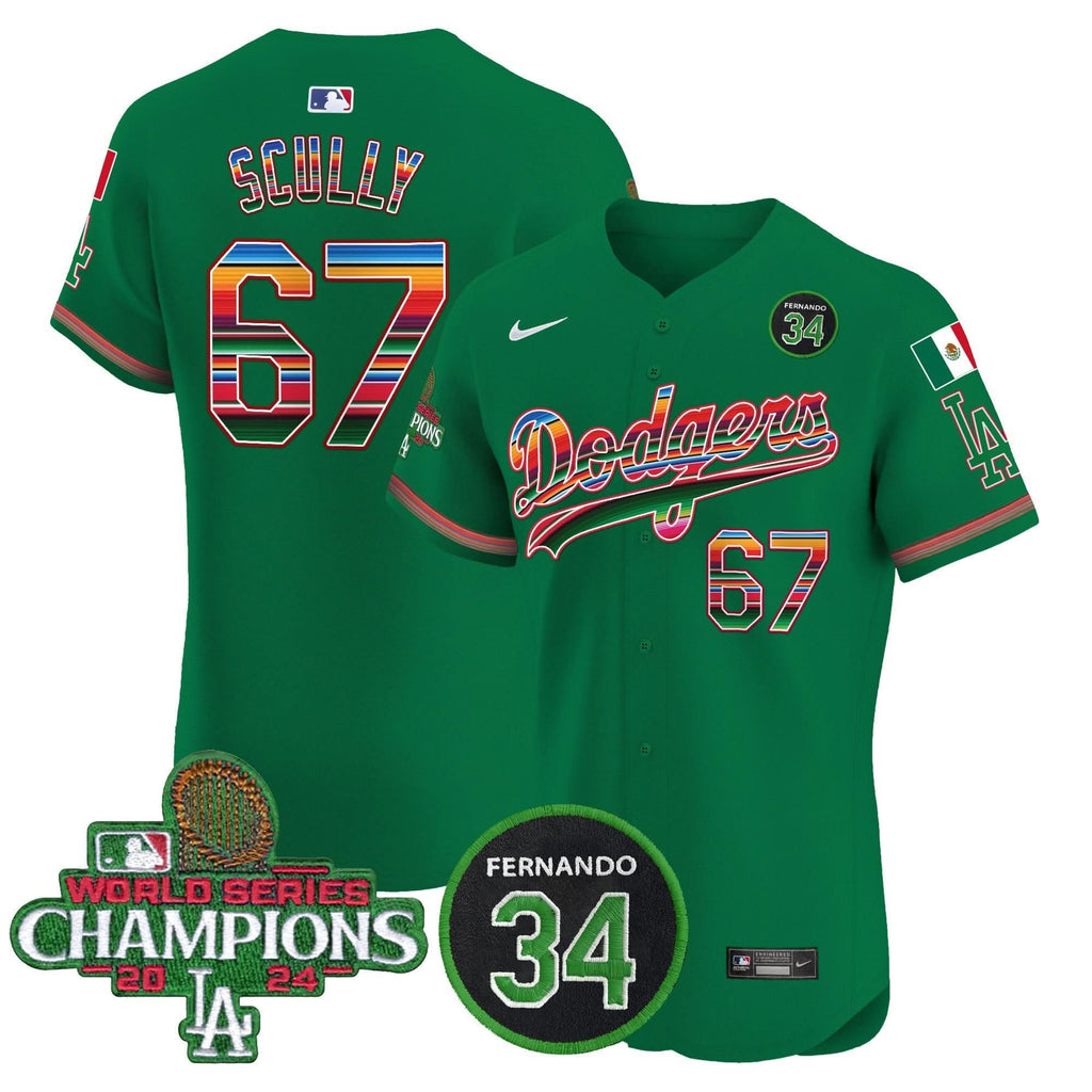 LAD Mexico 2024 World Series Champions Vapor Premier Elite Jersey V2 - Stitched