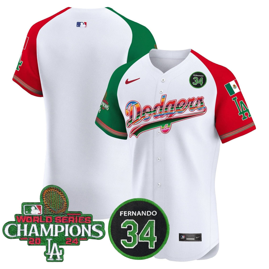 LAD Mexico 2024 World Series Champions Vapor Premier Elite Jersey V2 - Stitched