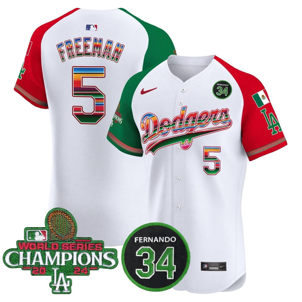 LAD Mexico 2024 World Series Champions Vapor Premier Elite Jersey V2 - Stitched