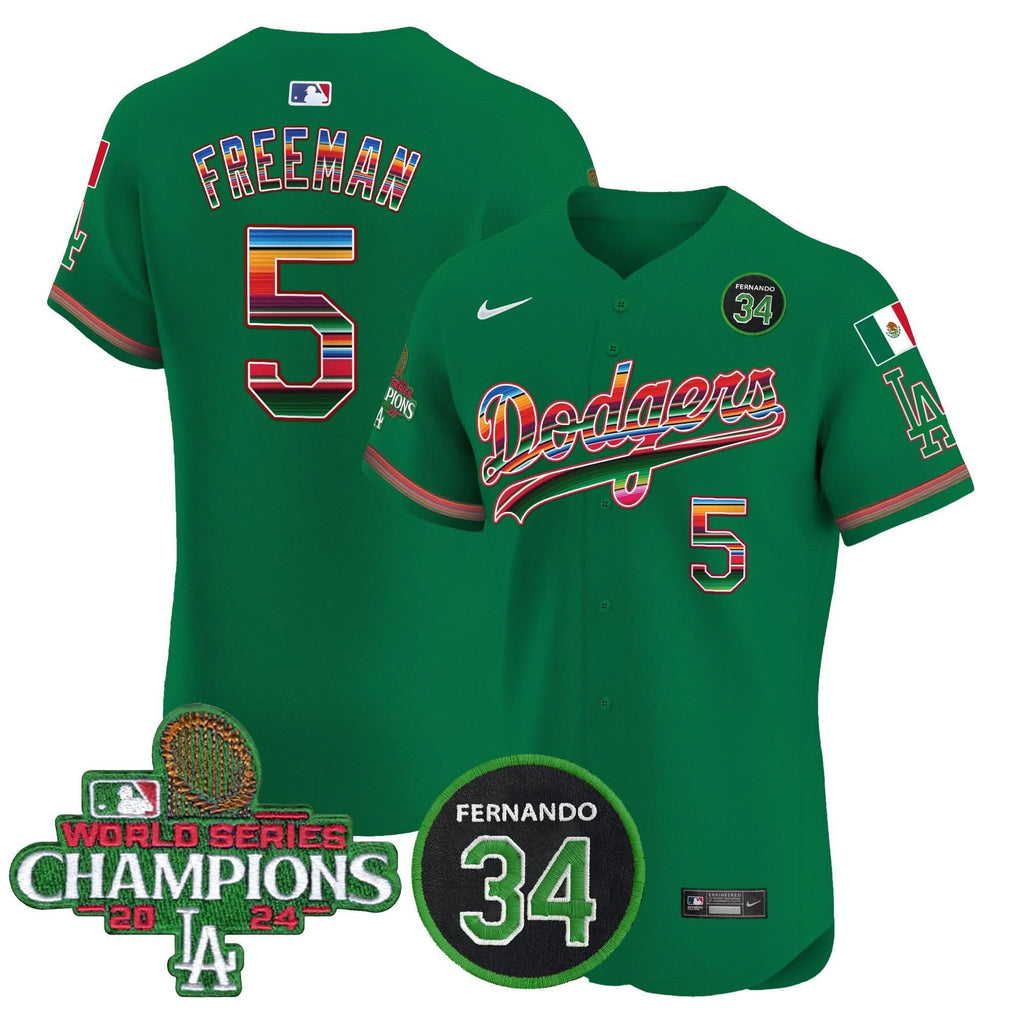 LAD Mexico 2024 World Series Champions Vapor Premier Elite Jersey V2 - Stitched