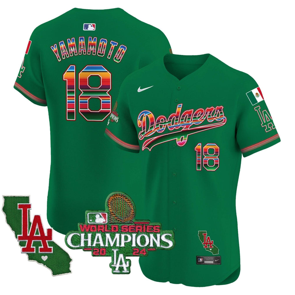 LAD Mexico 2024 World Series Champions Vapor Premier Elite Jersey - Stitched