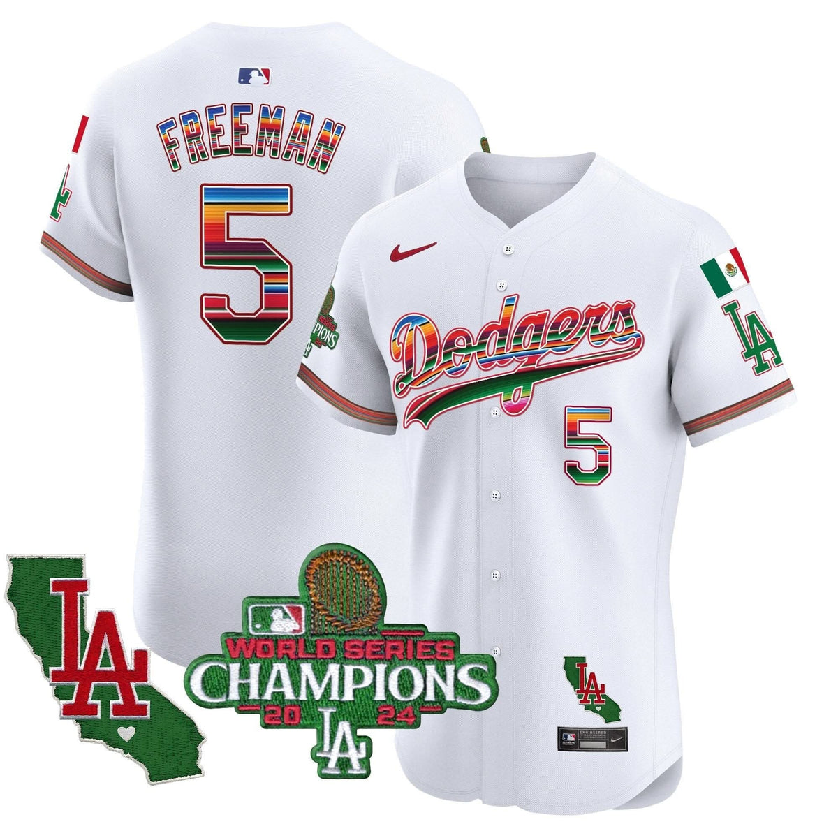 LAD Mexico 2024 World Series Champions Vapor Premier Elite Jersey - Stitched