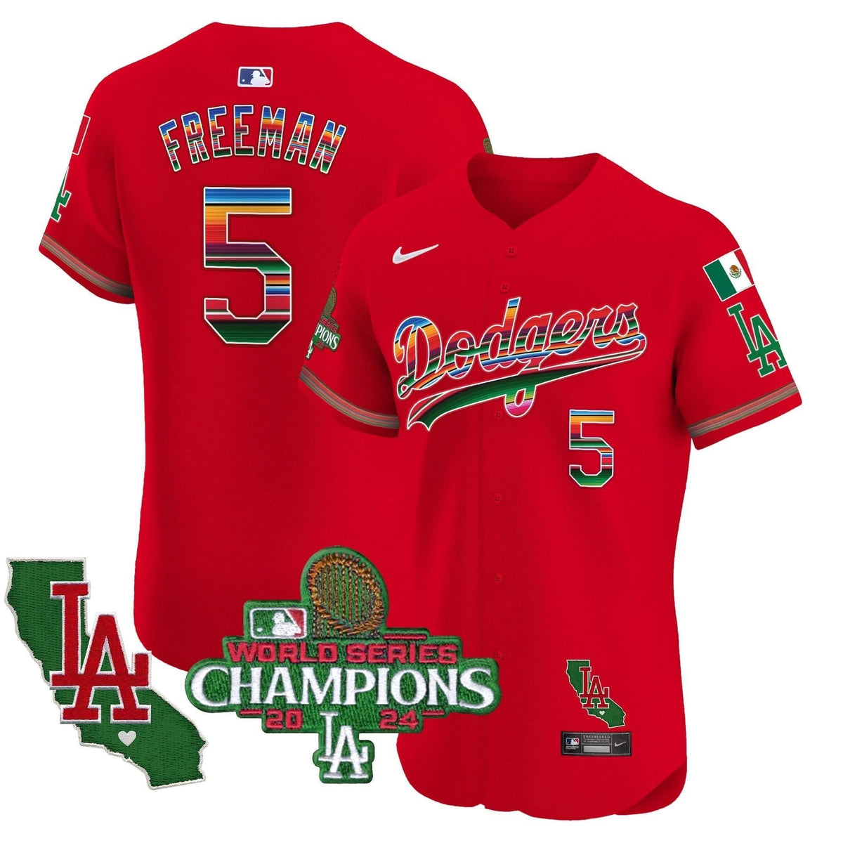 LAD Mexico 2024 World Series Champions Vapor Premier Elite Jersey - Stitched