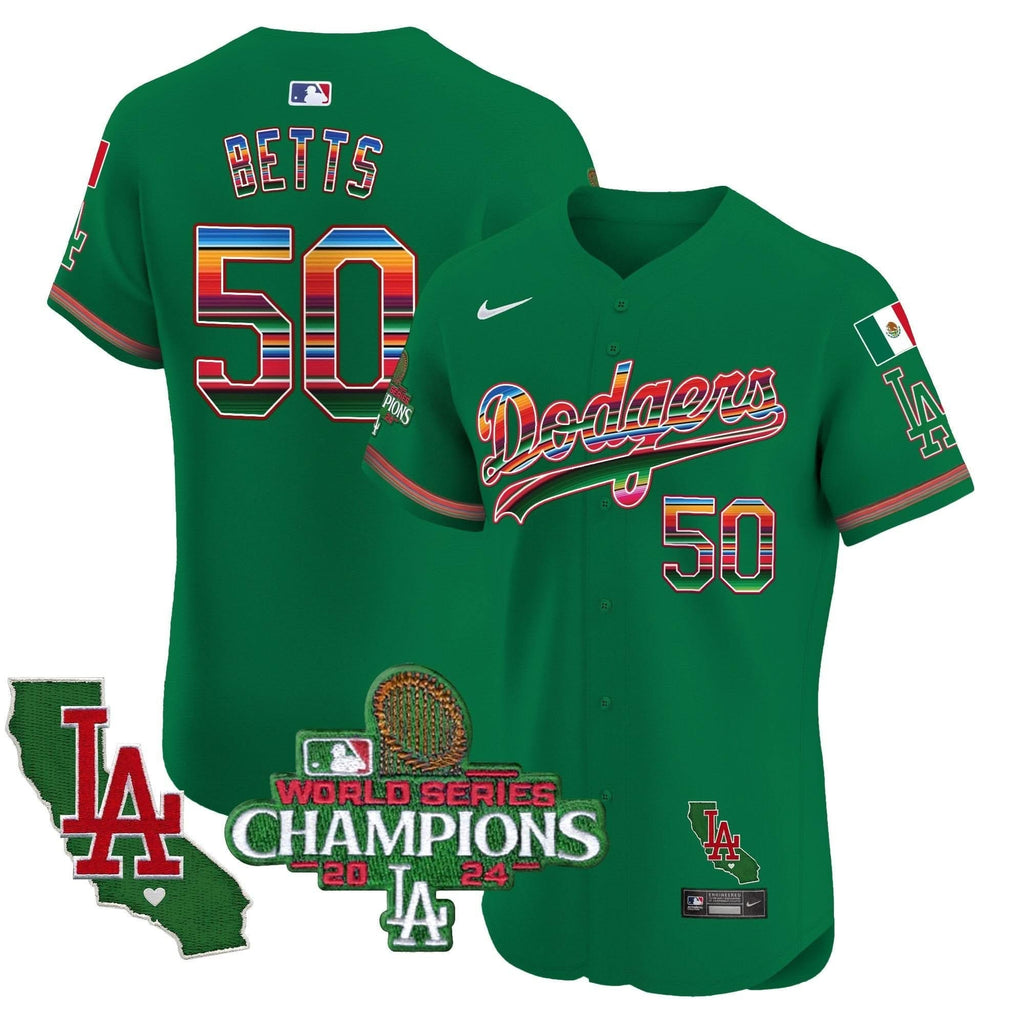 LAD Mexico 2024 World Series Champions Vapor Premier Elite Jersey - Stitched