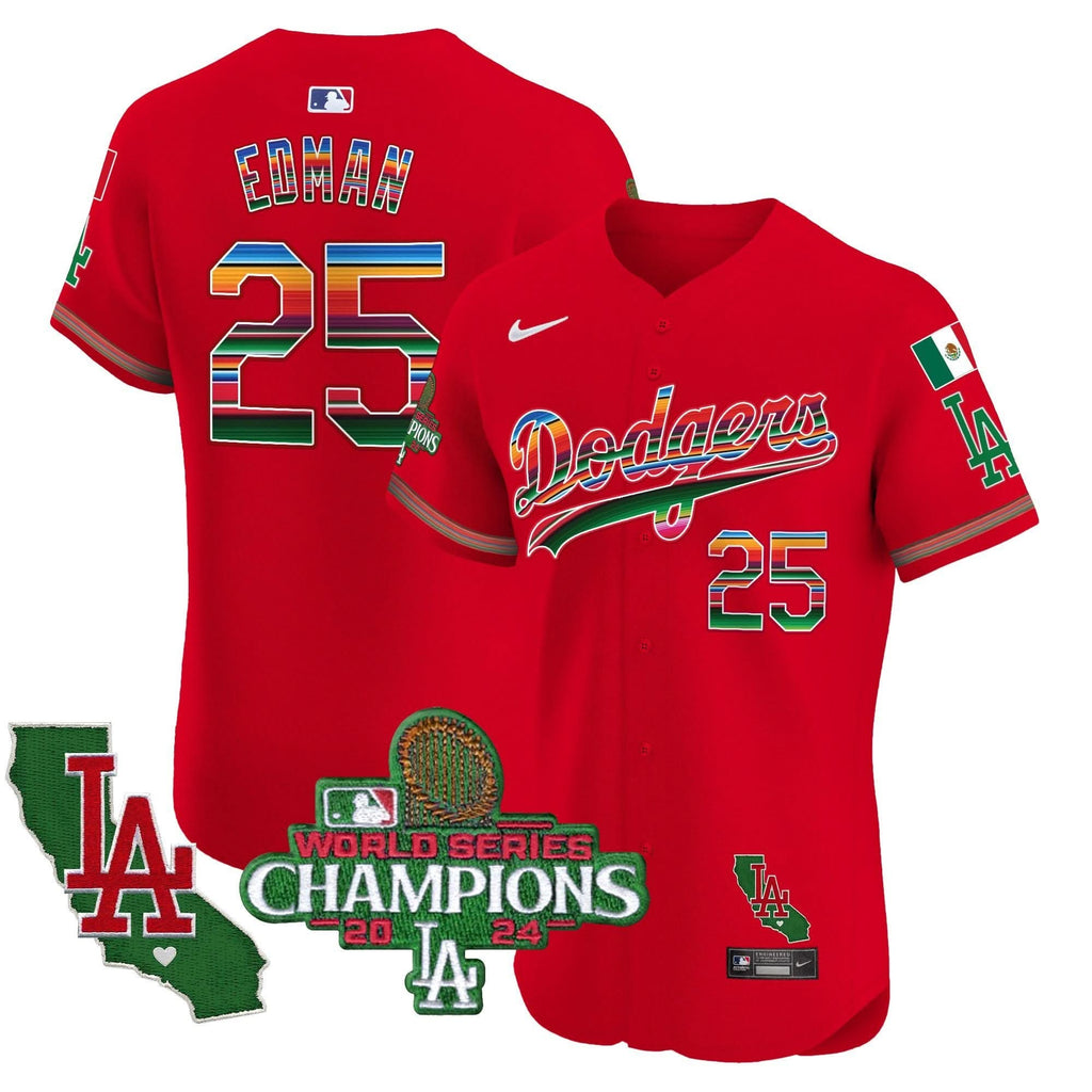 LAD Mexico 2024 World Series Champions Vapor Premier Elite Jersey - Stitched