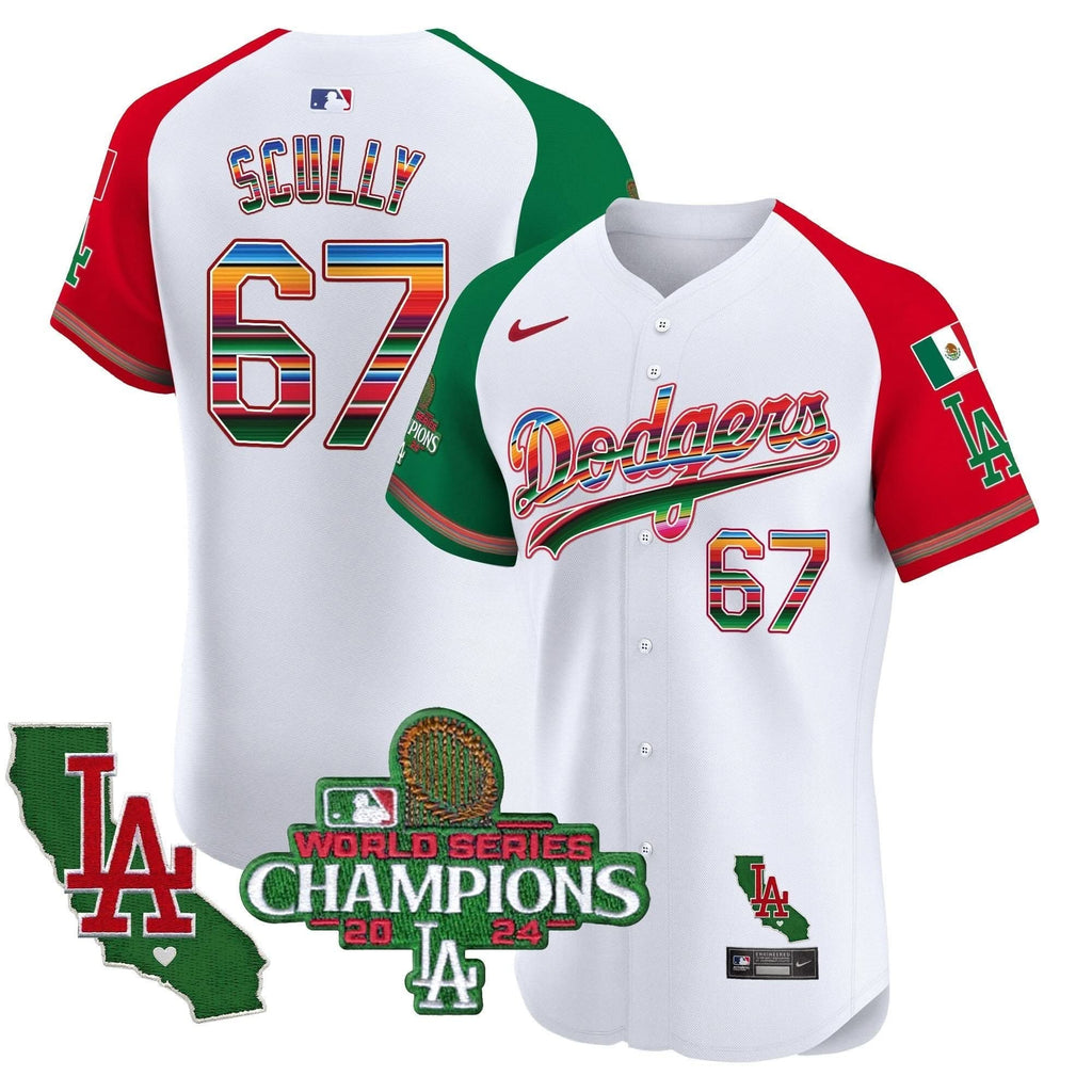 LAD Mexico 2024 World Series Champions Vapor Premier Elite Jersey - Stitched