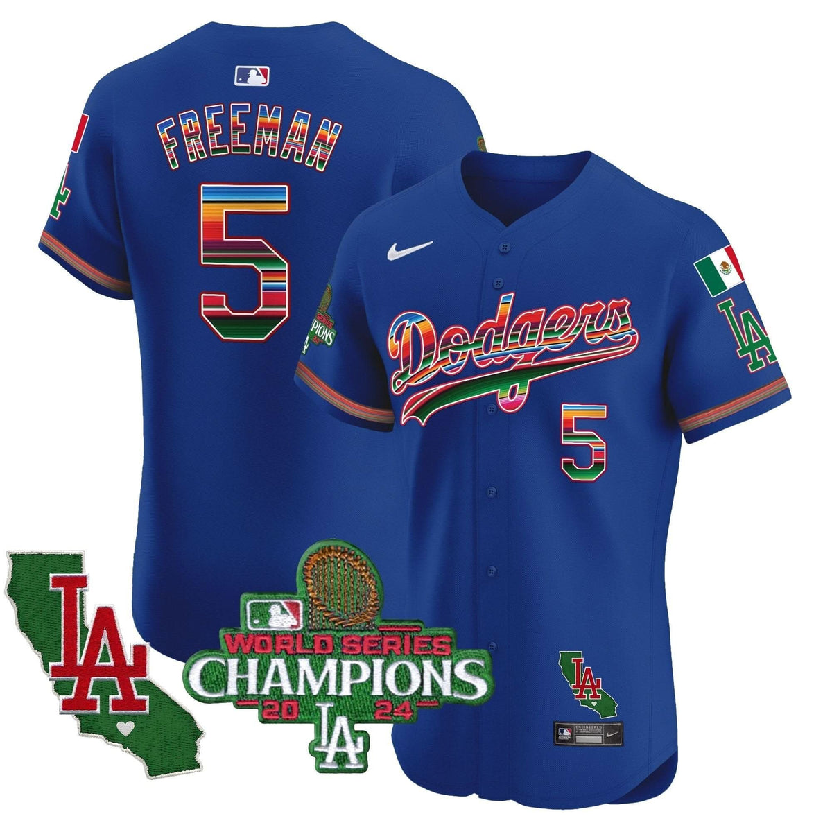 LAD Mexico 2024 World Series Champions Vapor Premier Elite Jersey - Stitched
