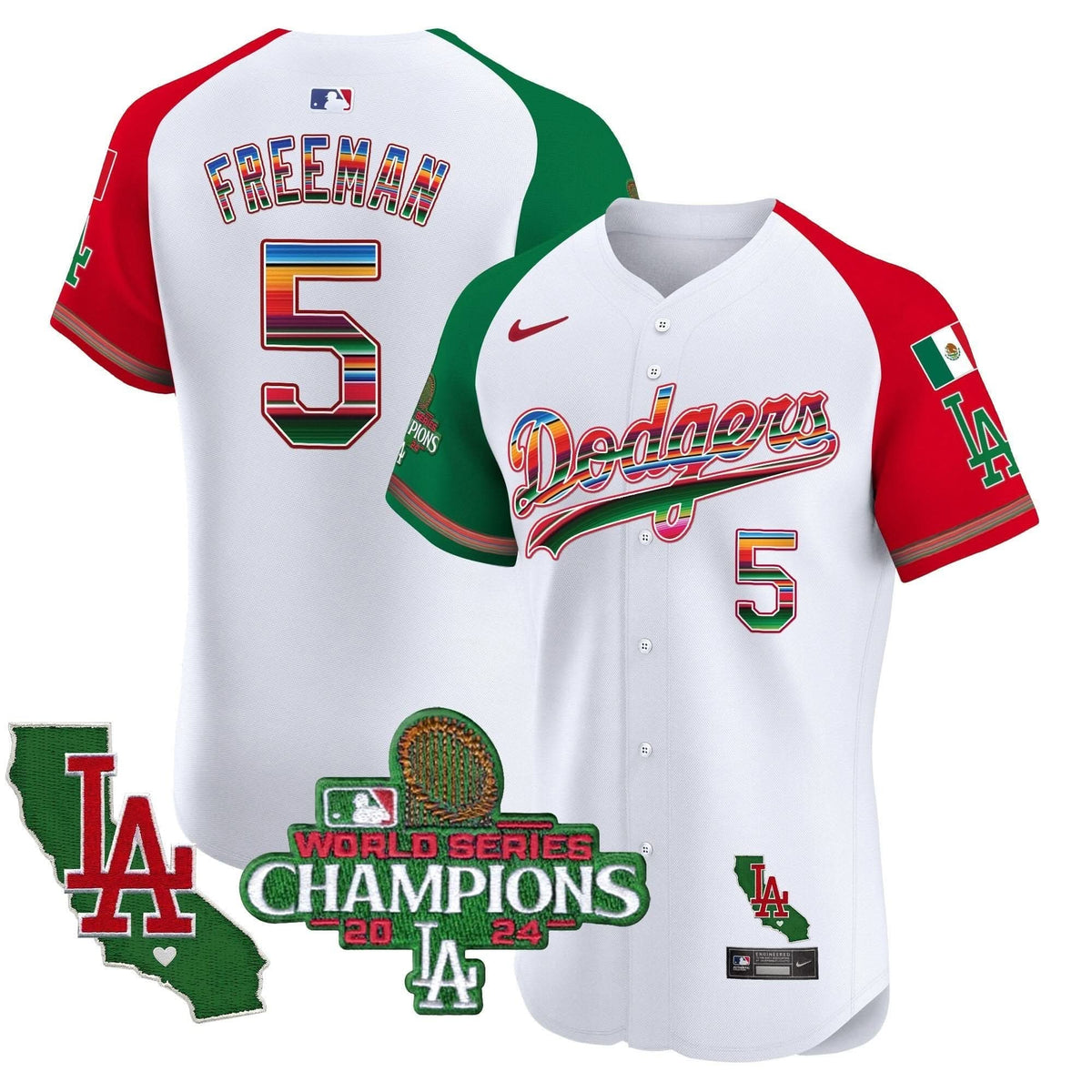 LAD Mexico 2024 World Series Champions Vapor Premier Elite Jersey - Stitched