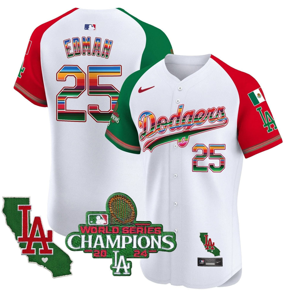 LAD Mexico 2024 World Series Champions Vapor Premier Elite Jersey - Stitched