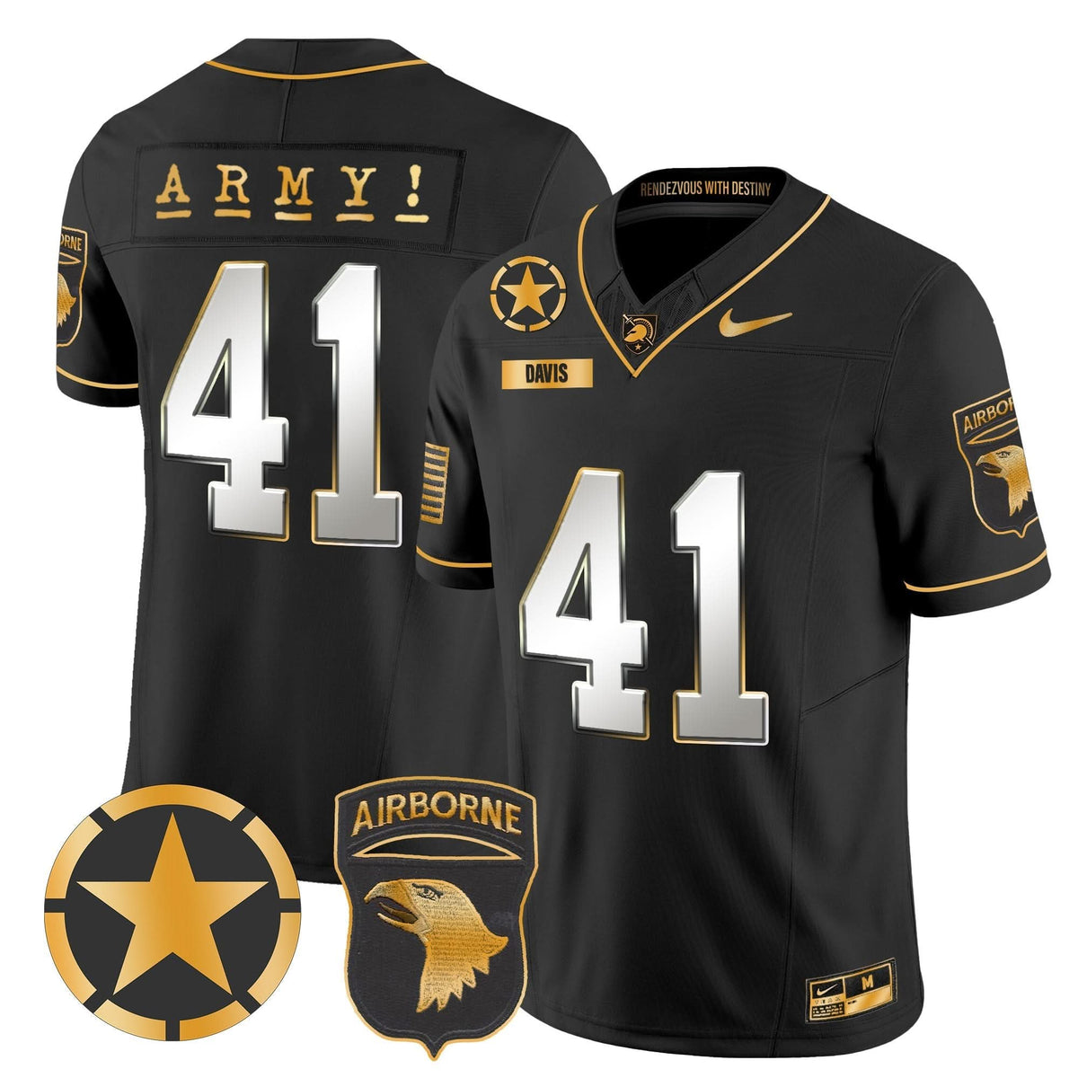 ABK 101st Airborne Division Patch 2024 Gold Vapor Limited Jersey
