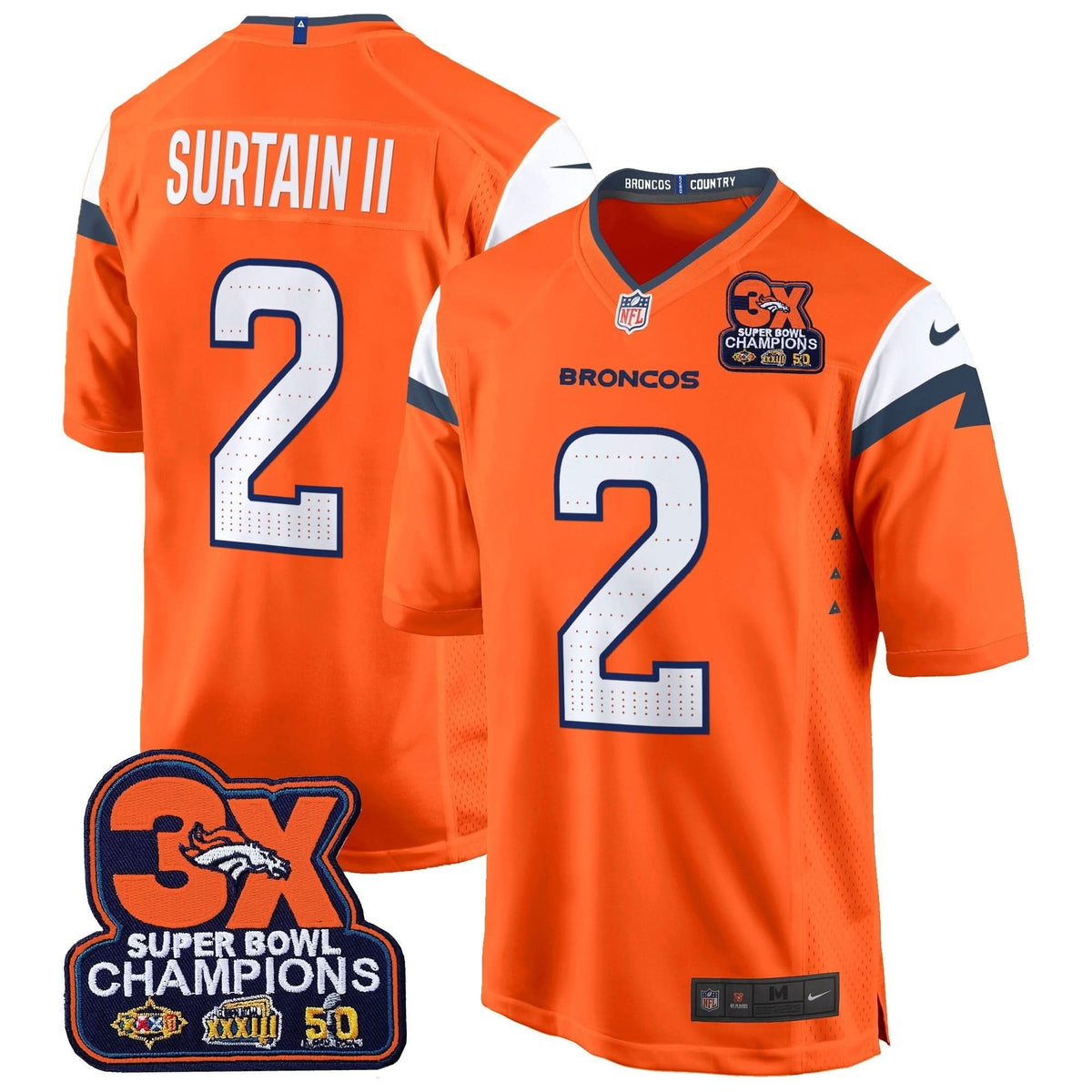DB 3-Time Champions Patch Game Jersey - Al Stitched