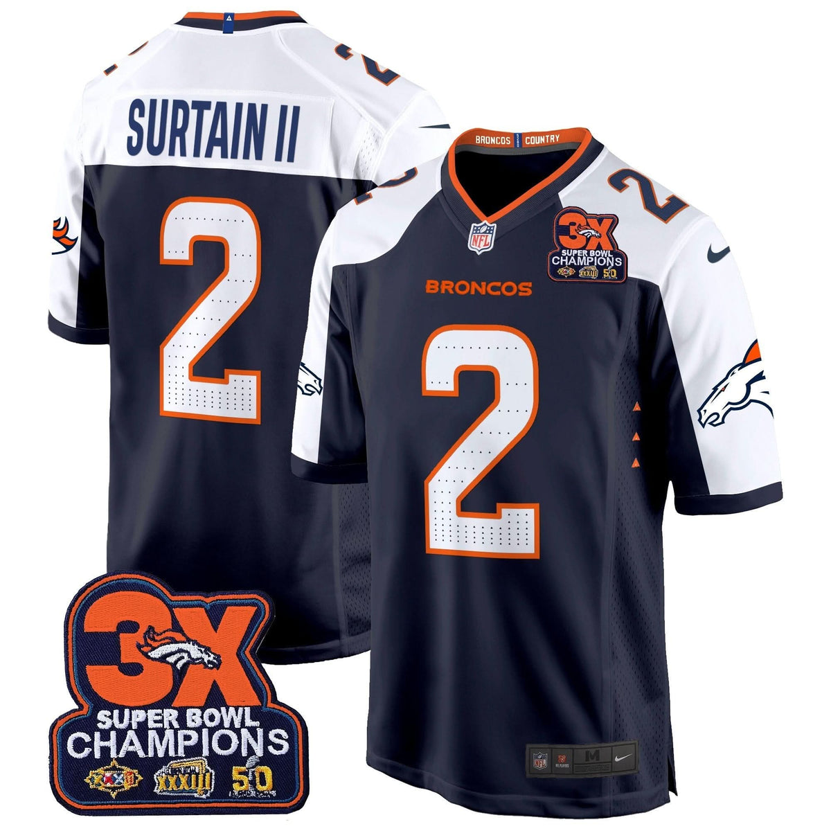 DB 3-Time Champions Patch Game Jersey - Al Stitched