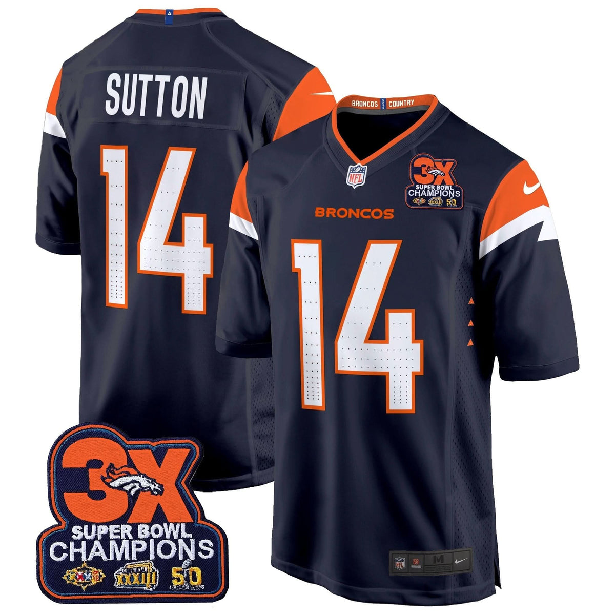 DB 3-Time Champions Patch Game Jersey - Al Stitched