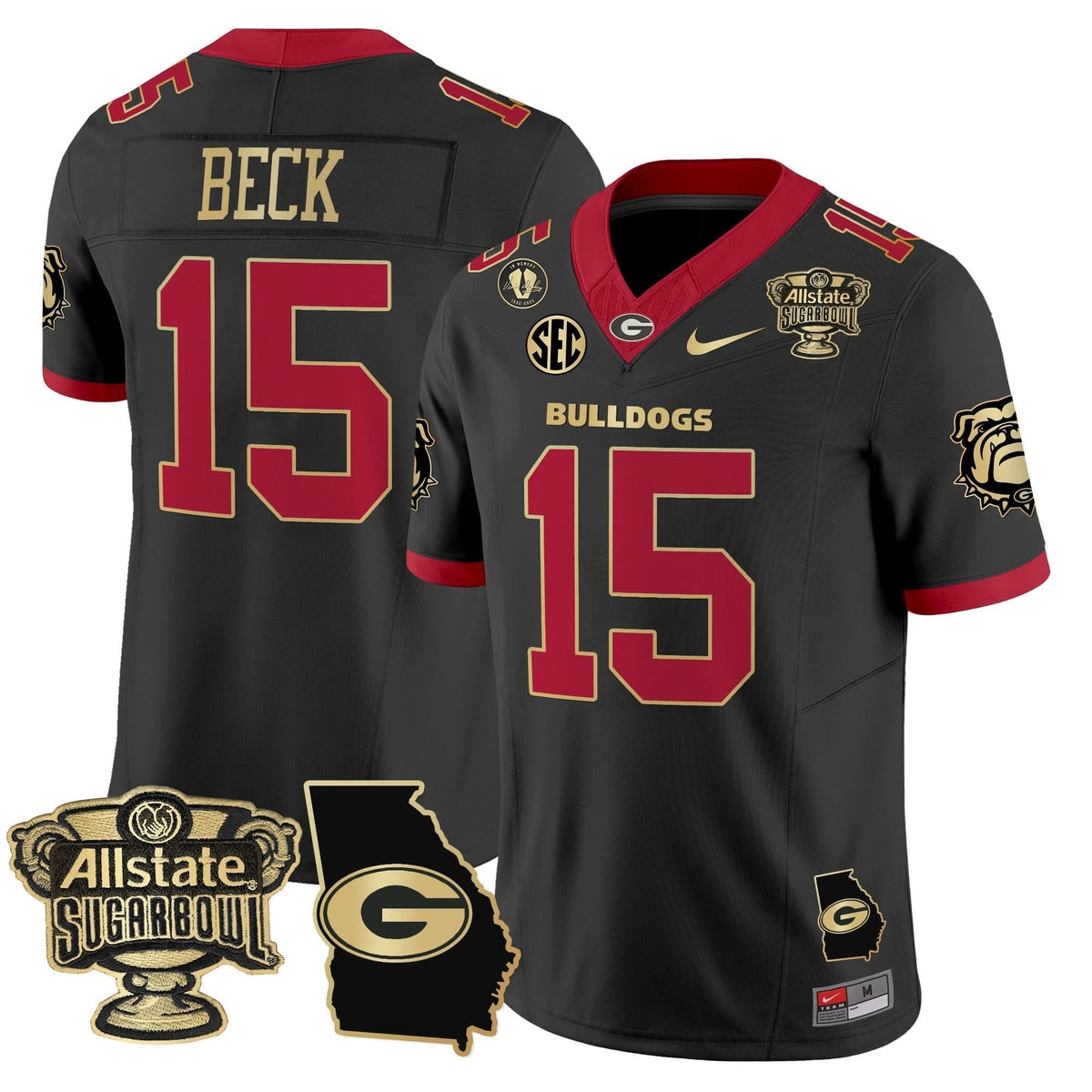 GB 2025 Sugar Bowl & Georgia Map Patch Vapor Limited Jersey