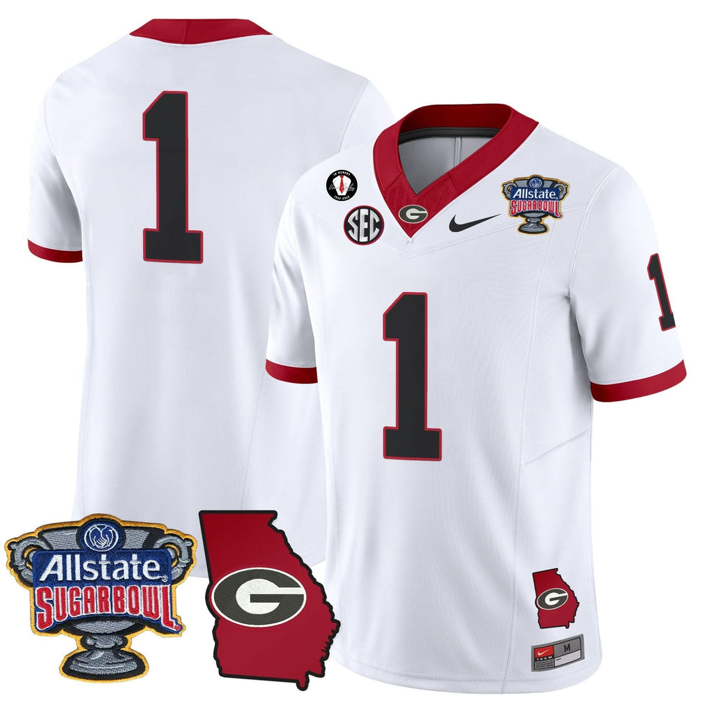 GB 2025 Sugar Bowl & Georgia Map Patch Vapor Limited Jersey