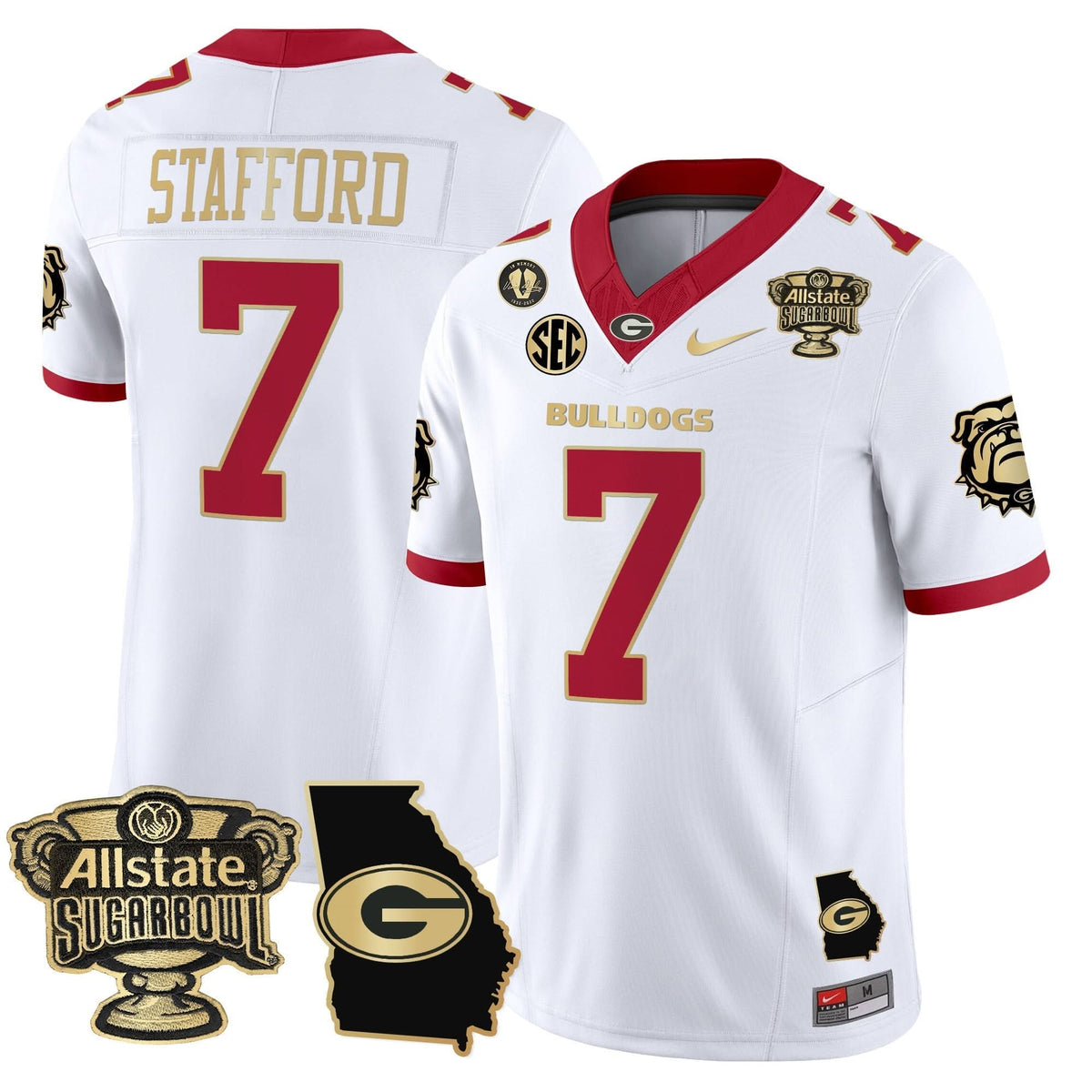 GB 2025 Sugar Bowl & Georgia Map Patch Vapor Limited Jersey