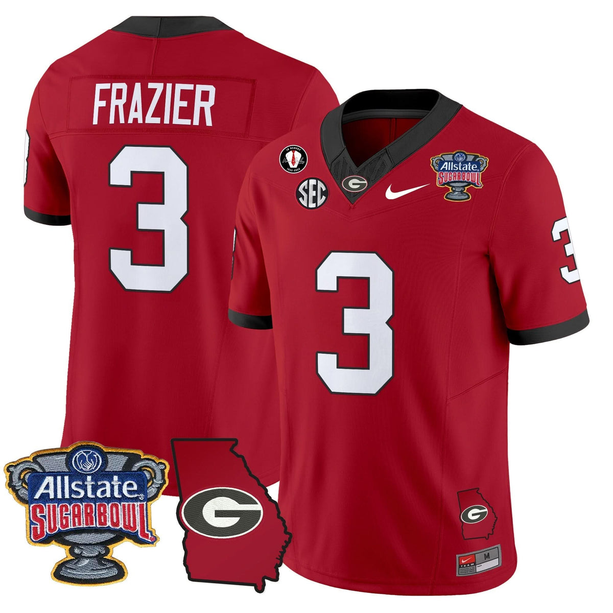 GB 2025 Sugar Bowl & Georgia Map Patch Vapor Limited Jersey