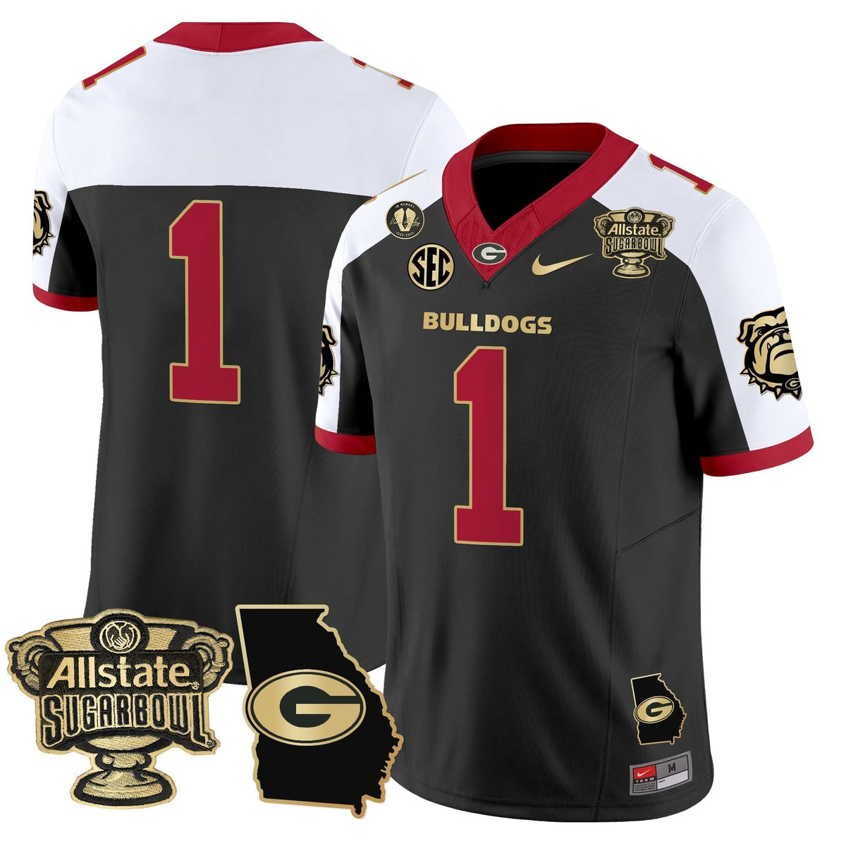 GB 2025 Sugar Bowl & Georgia Map Patch Vapor Limited Jersey