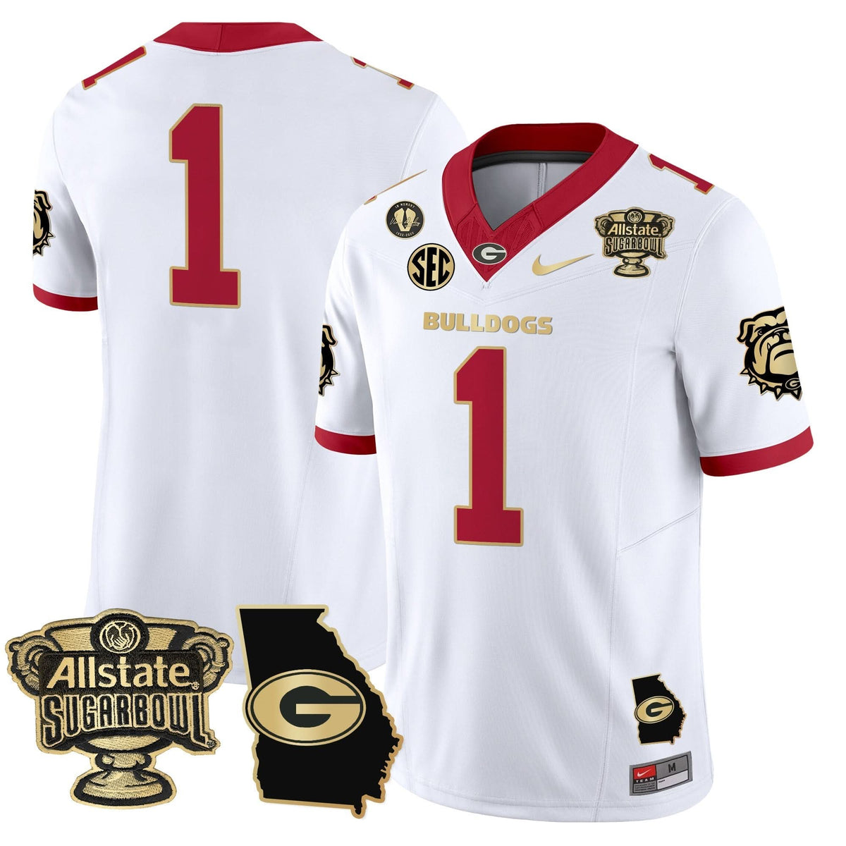 GB 2025 Sugar Bowl & Georgia Map Patch Vapor Limited Jersey