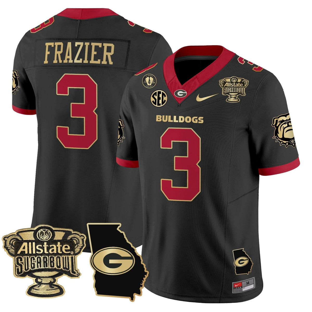 GB 2025 Sugar Bowl & Georgia Map Patch Vapor Limited Jersey