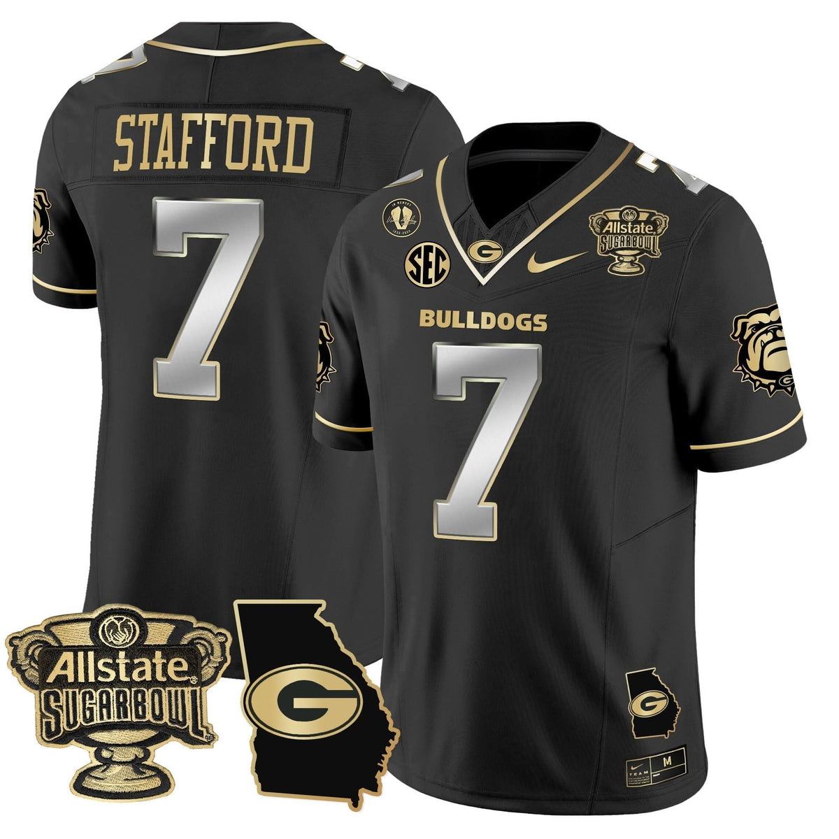 GB 2025 Sugar Bowl & Georgia Map Patch Vapor Limited Jersey